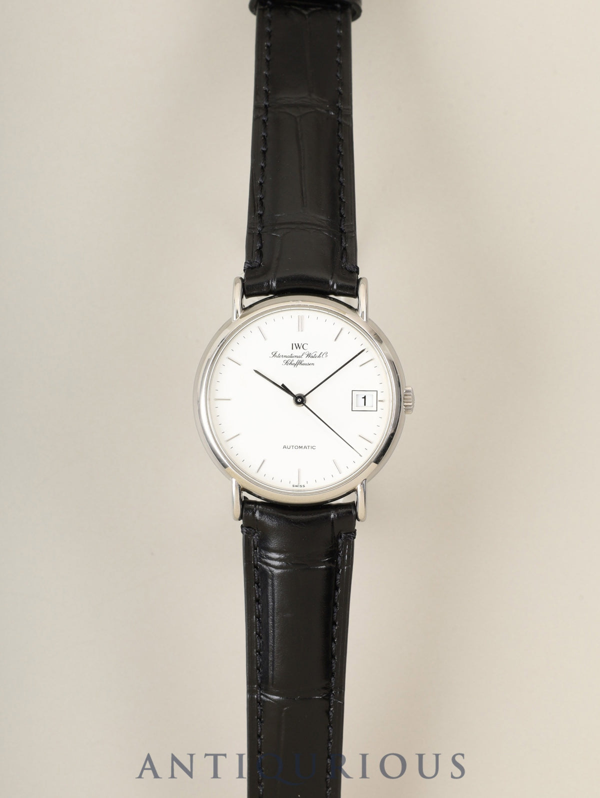 IWC ポートフィノ IW351320 自動巻き Cal.30120 SS 革 純正ピンバックル(SS)ホワイト文字盤(SWISS表記)オーバーホール済み アイダブリュシー
