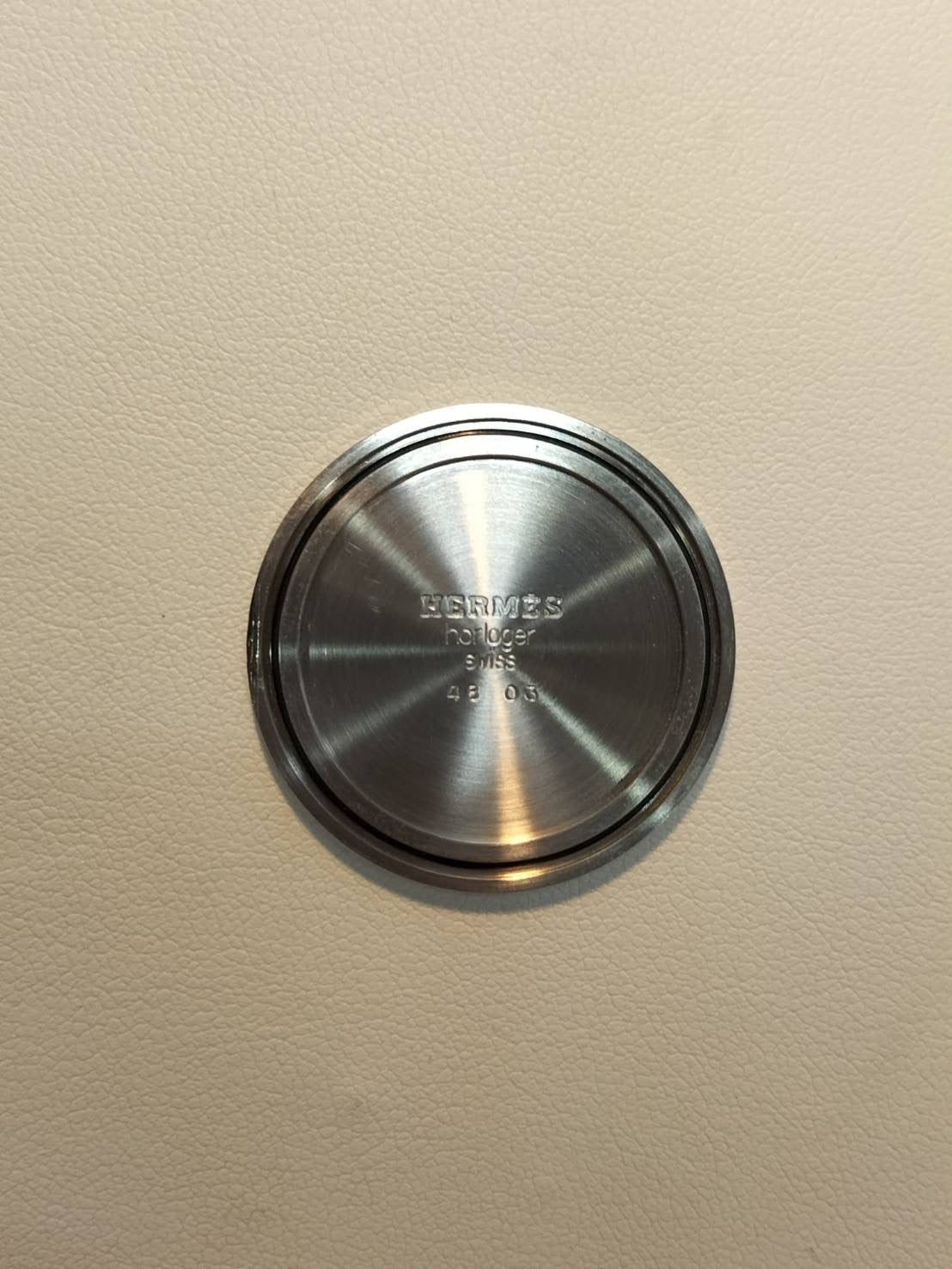 Hermes Clipper 48 03 Quartz SS/GP SS/GP White Dial Overhauled