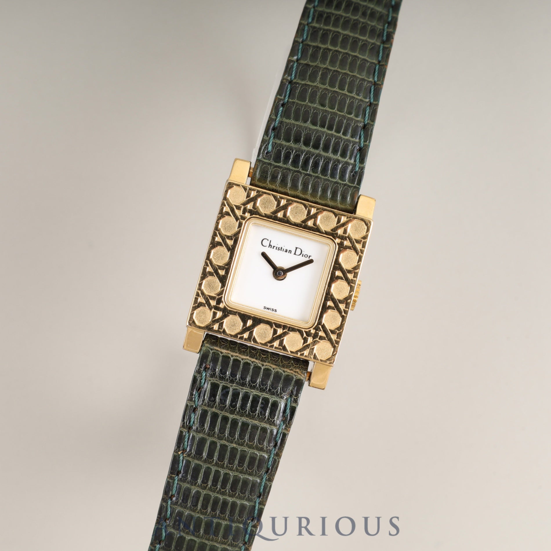 クリスチャンディオール ラ パリジェンヌ D60-159 クォーツ GP 純正革ベルト 純正尾錠(GP) ホワイト文字盤 オーバーホール済み