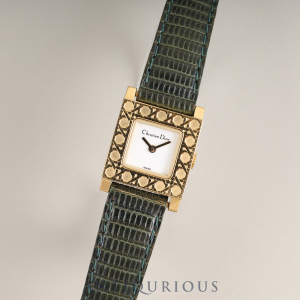 クリスチャンディオール ラ パリジェンヌ D60-159 クォーツ GP 純正革ベルト 純正尾錠(GP) ホワイト文字盤 オーバーホール済み