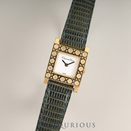Christian Dior La Parisienne D60-159 Quartz GP Genuine leather strap Genuine buckle (GP) White dial Overhauled