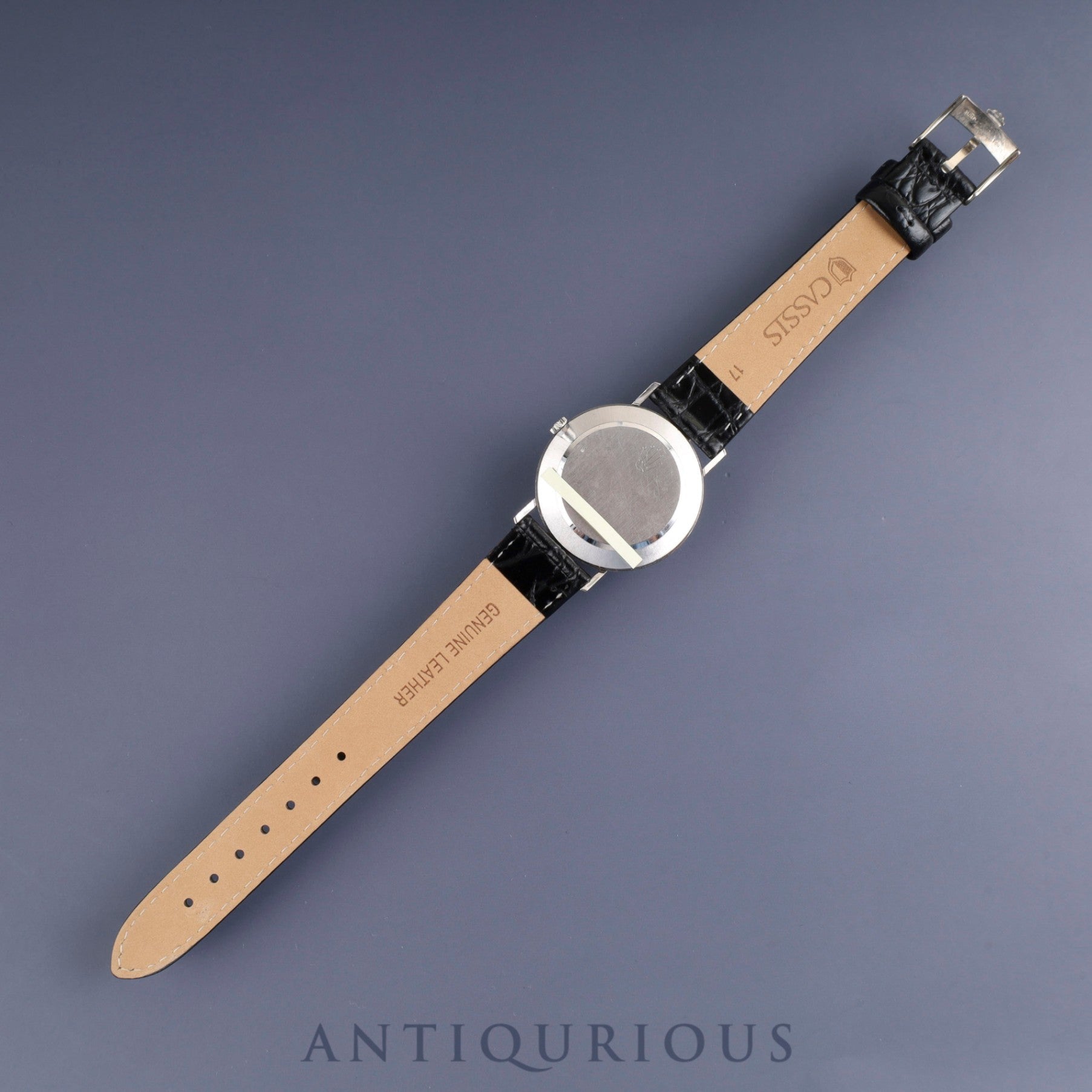 ロレックス チェリーニ 4112 手巻き Cal.1600 750 革 純正尾錠(750) シルバー文字盤 42番台(1974年) 箱 チーフ オーバーホール済み