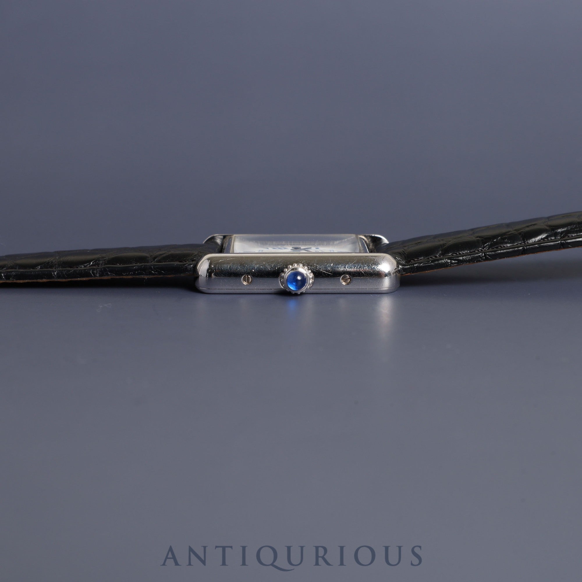 Cartier Must Tank MM W1014054 / 2416 Quartz Cal.057 SV925 Leather Genuine D-buckle Roman dial 1990-2004 Overhauled