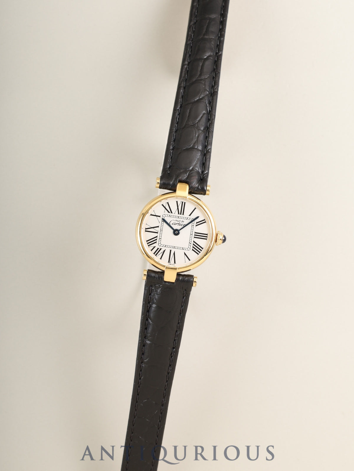 Cartier Must Vendome VLC SM W1005354 / 590004 Quartz Cal.90 SV925 Leather Genuine D-buckle (GP) Opaline Dial (SWISS marking) Overhauled
