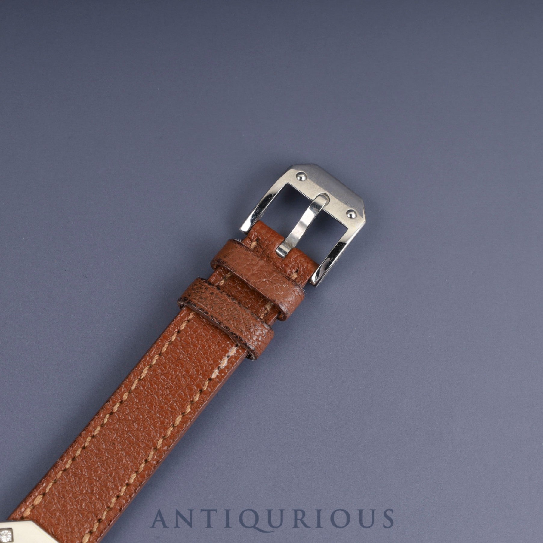 Hermes Kelly 2 4P Diamond KT1.230 Quartz Cal.280.002 SS Genuine Leather Strap (□Q Stamp: 2013) Genuine Buckle (SS) White Dial Overhauled
