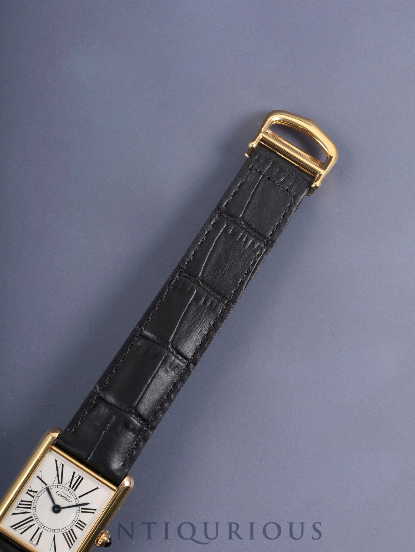 カルティエ マストタンク LM 590005 クォーツ Cal.690 SV925 革 純正Dバックル(GP) オパラン文字盤 箱 冊子 保証書(1996年) オーバーホール済み