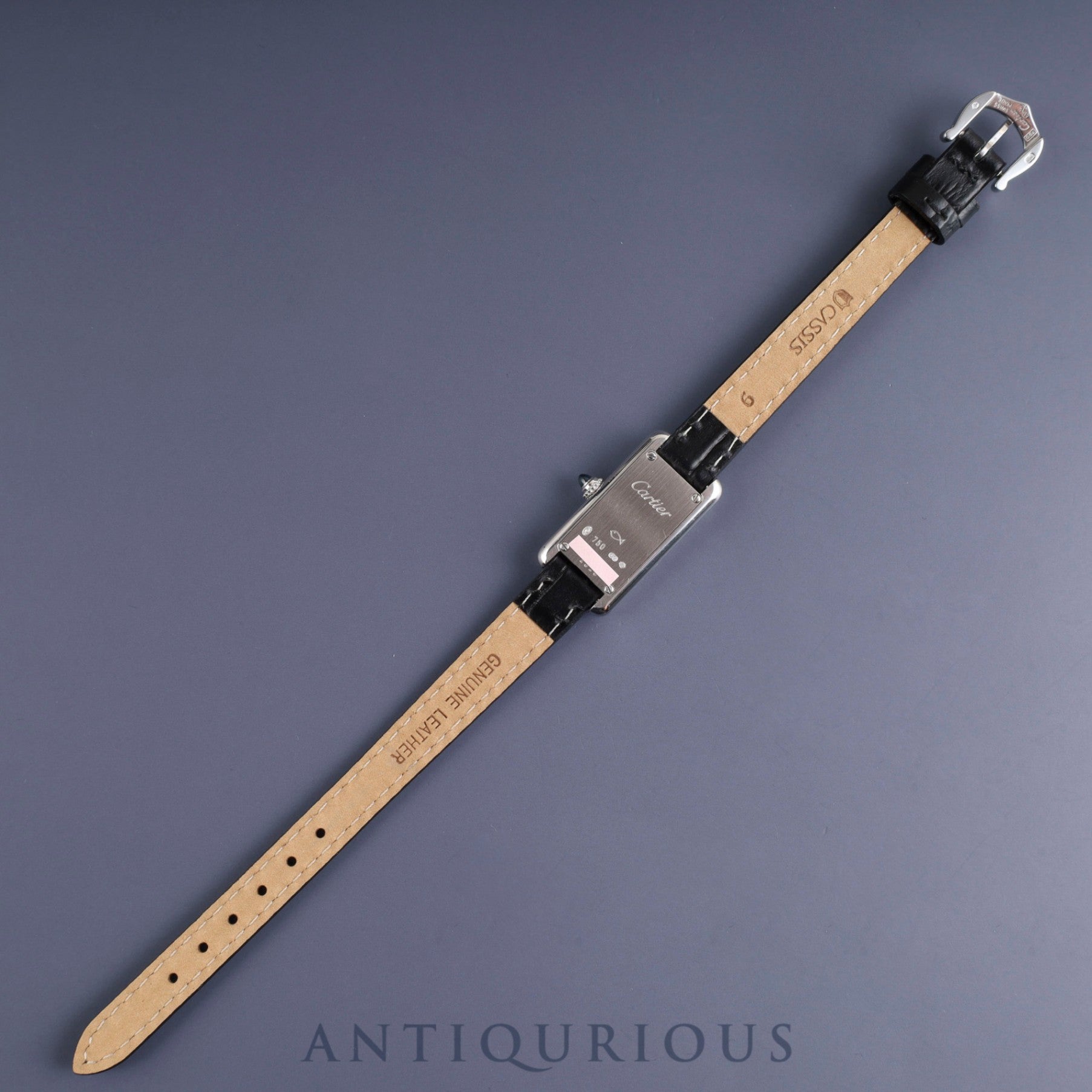 Cartier Tank Allongee SM W1532956 / 2525 Quartz Cal.028 750 Leather Genuine buckle (750) White Roman dial Warranty (2001) Overhauled After-sales service completed at Cartier boutique