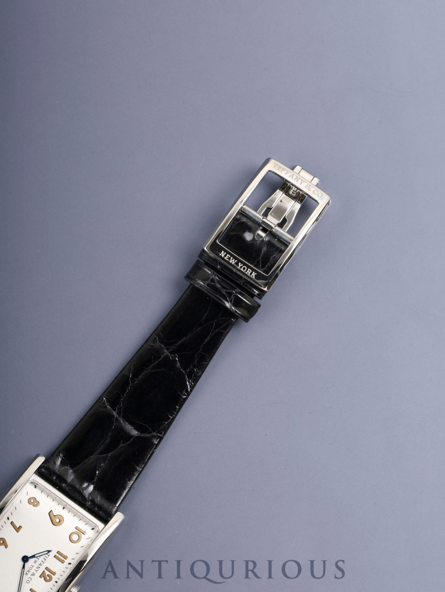 ティファニー イーストウエスト 36668636 クォーツ Cal.- SS 革 純正Dバックル(SS)シルバーアラビア文字盤 オーバーホール済み