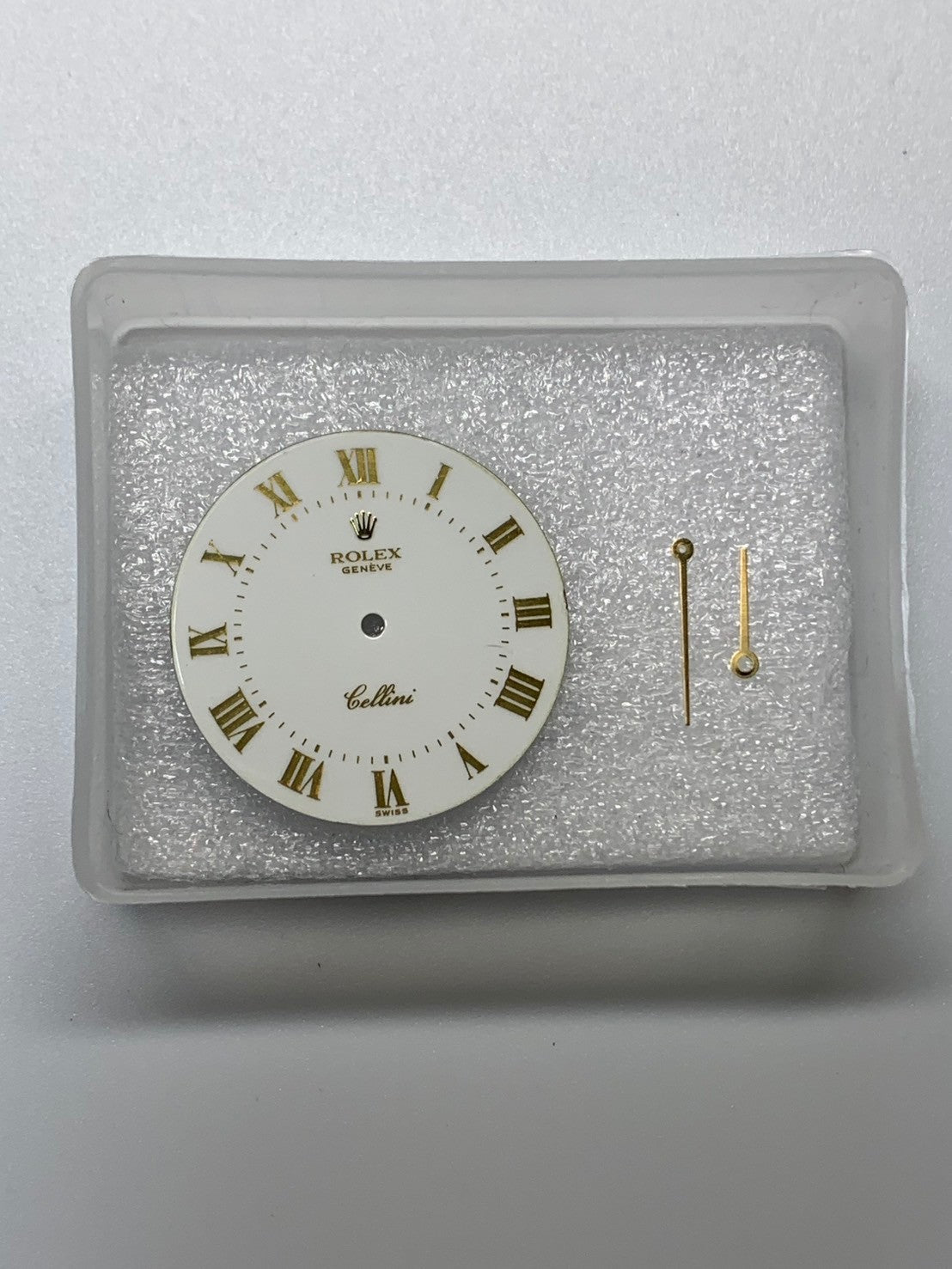 ロレックス チェリーニ 4133 手巻き Cal.1601 革 750YG 純正ピンバックル(GP) ホワイトローマン文字盤 43番台(1975年)箱 オーバーホール済み
