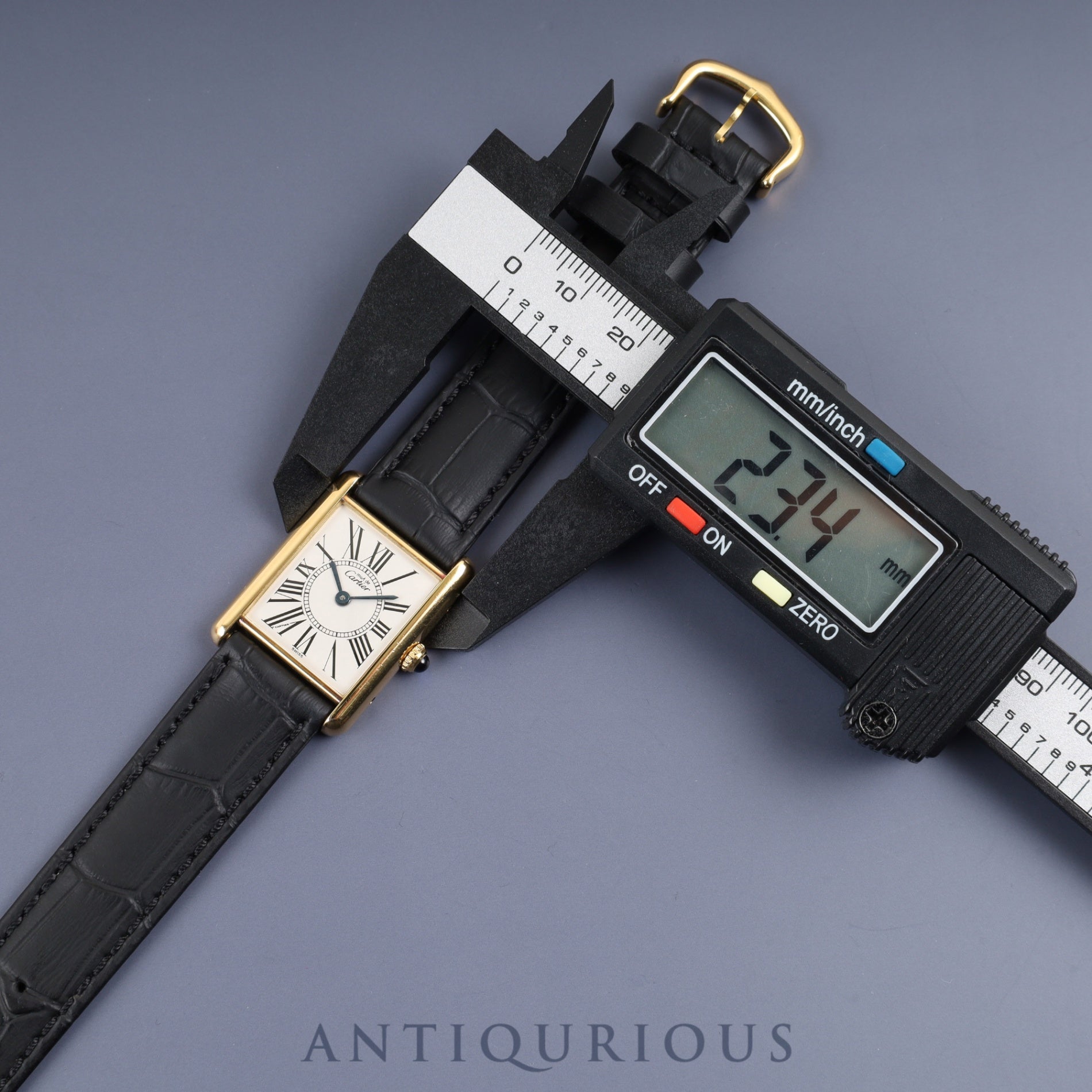 カルティエ マストタンク LM W1005654/590005 クォーツ Cal.90 SV925 革 純正尾錠(GP)オパラン文字盤 箱 冊子 保証書 (1996年)オーバーホール済み