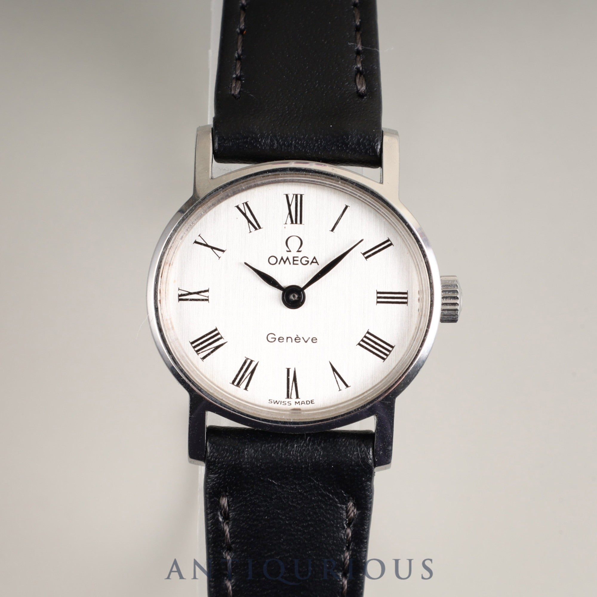 オメガ ジュネーブ 手巻き Cal.625 SS 革 純正尾錠(SS)シルバーローマン文字盤 純正替えベルト オーバーホール済み