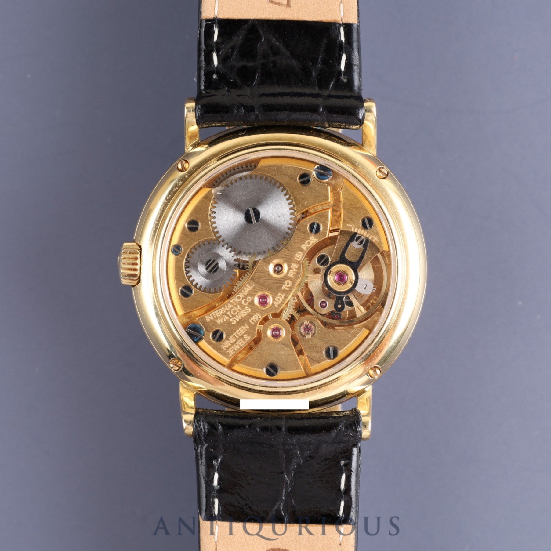 IWC Portofino IW2532 Manual winding Cal.4231 YG Leather Genuine buckle (GP) White dial 31.0mm Overhauled IWC