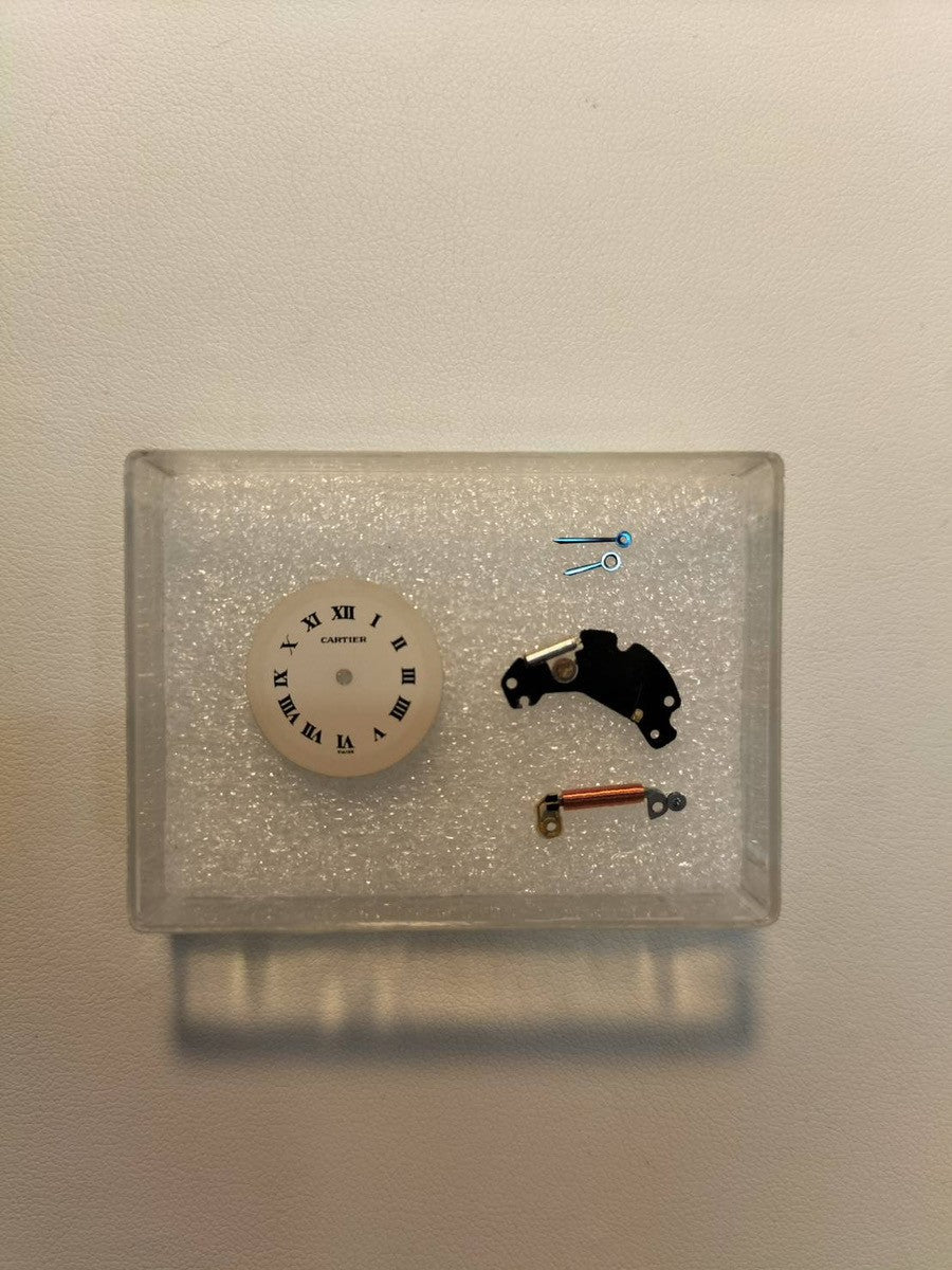 Cartier Corise 881095 Quartz Caliber 81 18K Leather Strap with Genuine GP Buckle Ivory Roman Dial Overhauled