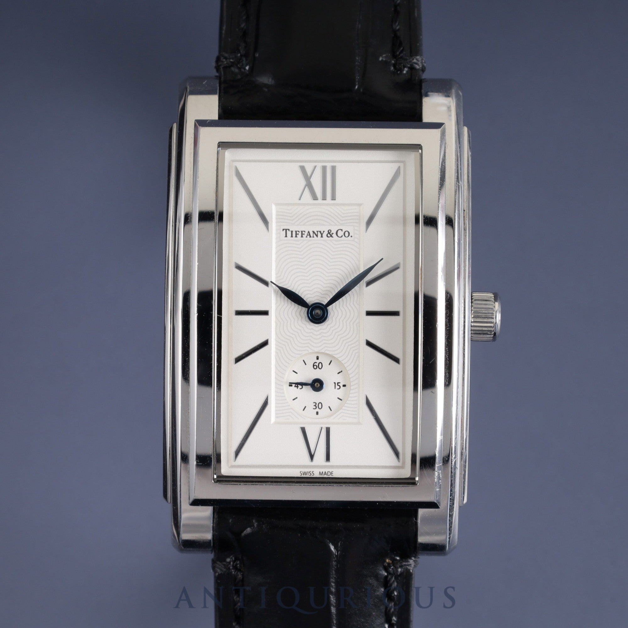 ティファニー グランドスモールセコンド Z0030.13.10A21A40A クォーツ Cal.980.163 SS 革 純正尾錠(SS) ホワイト文字盤 オーバーホール済み