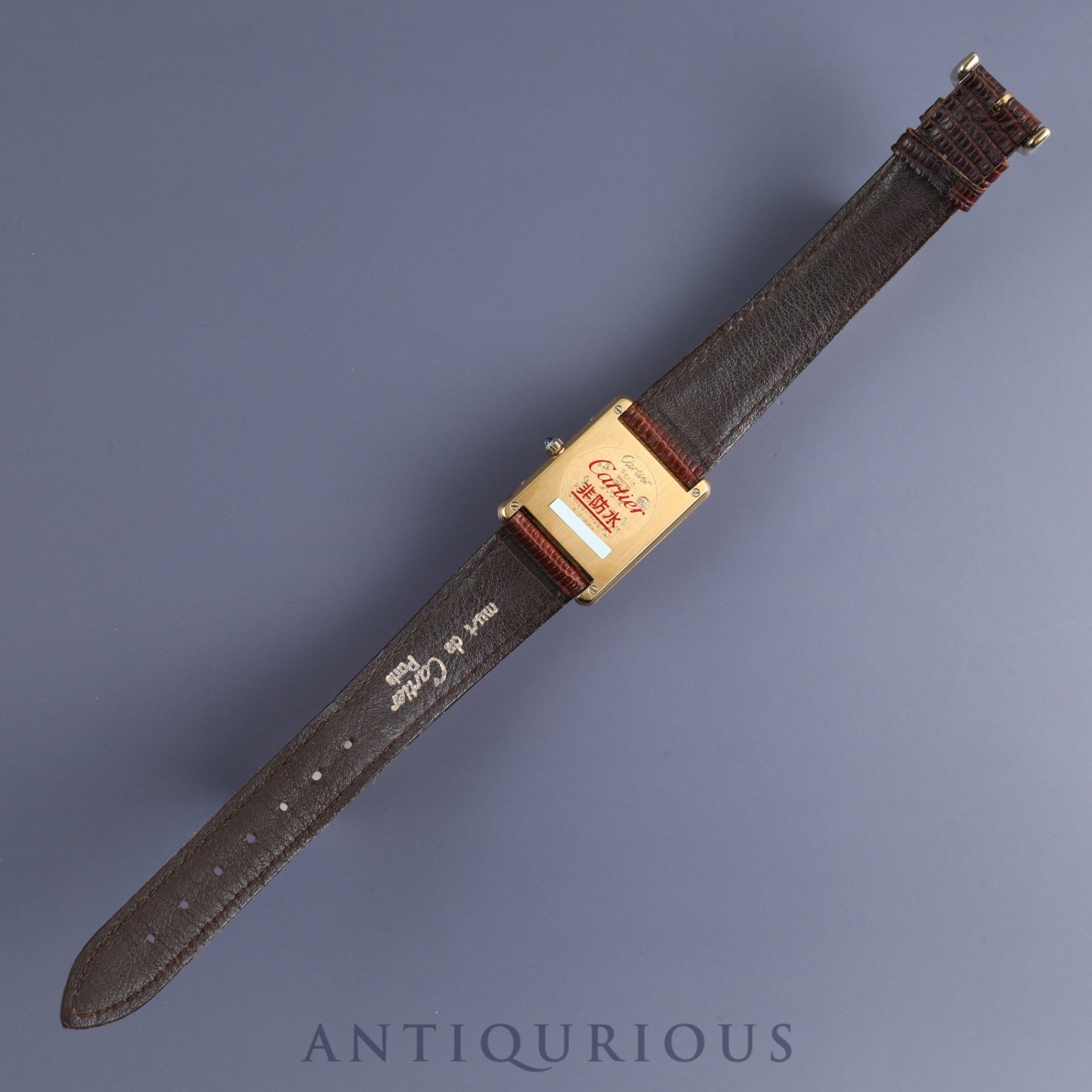 Cartier Must Tank LM 6 81006 Quartz SV925 Genuine leather strap Genuine buckle (GP) Ivory Roman dial Overhauled