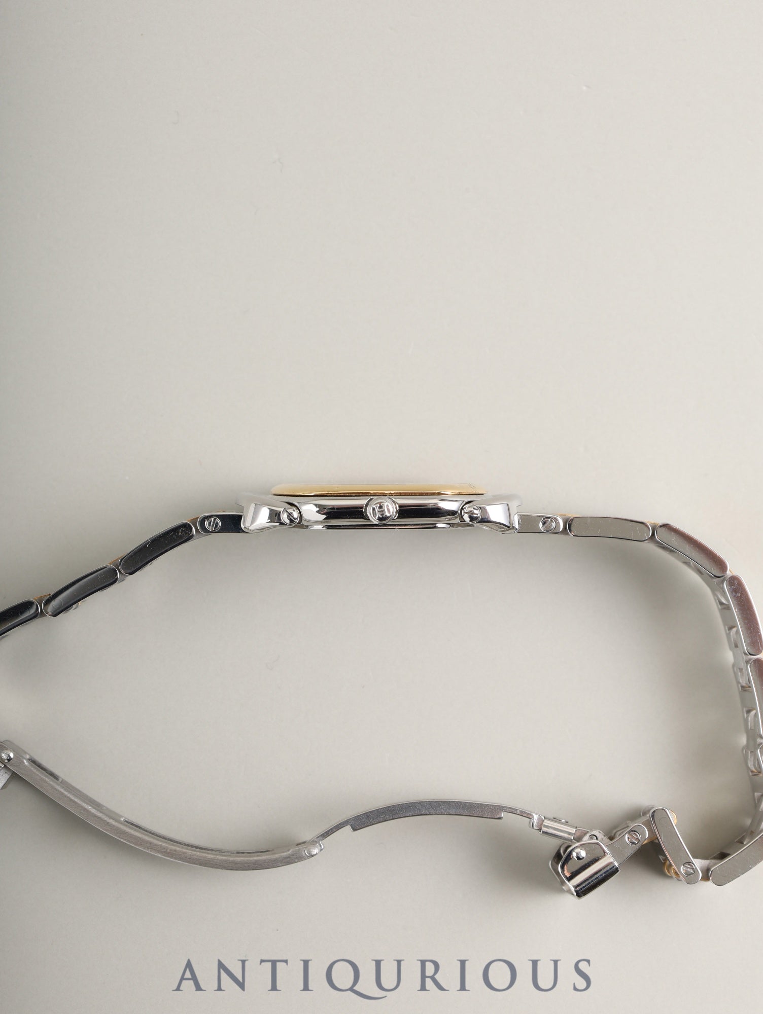 エルメス ラリー RA1.220 クォーツ Cal.976.001 SS/GP SS/GP ホワイト文字盤 箱 冊子 保証書(2000年) オーバーホール済み