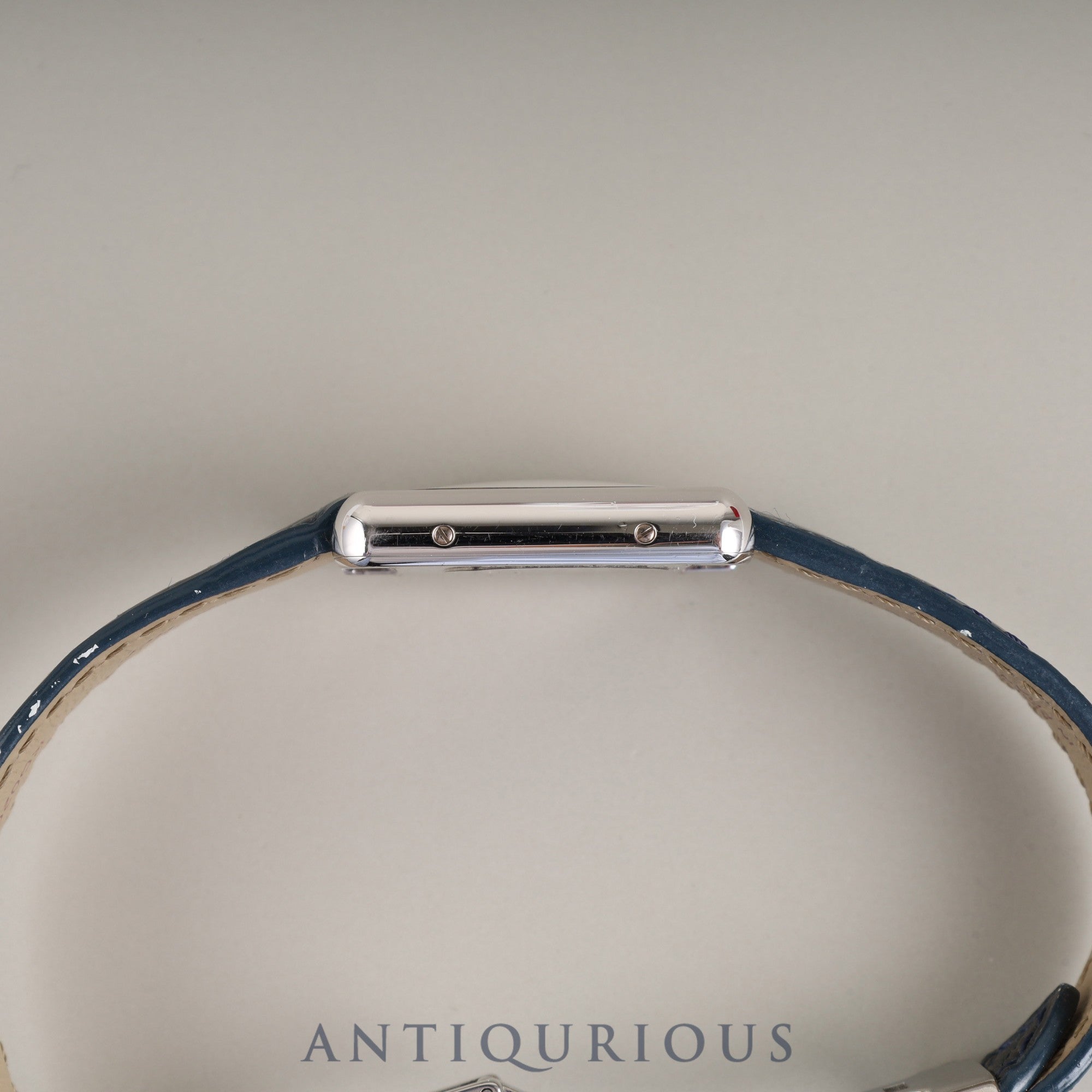 カルティエ マストタンク MM 2416 クォーツ Cal.057 SV925 純正革ベルト(使用感あり) 純正Dバックル(SS) ピンクローマン文字盤 クリスマス限定 オーバーホール済み