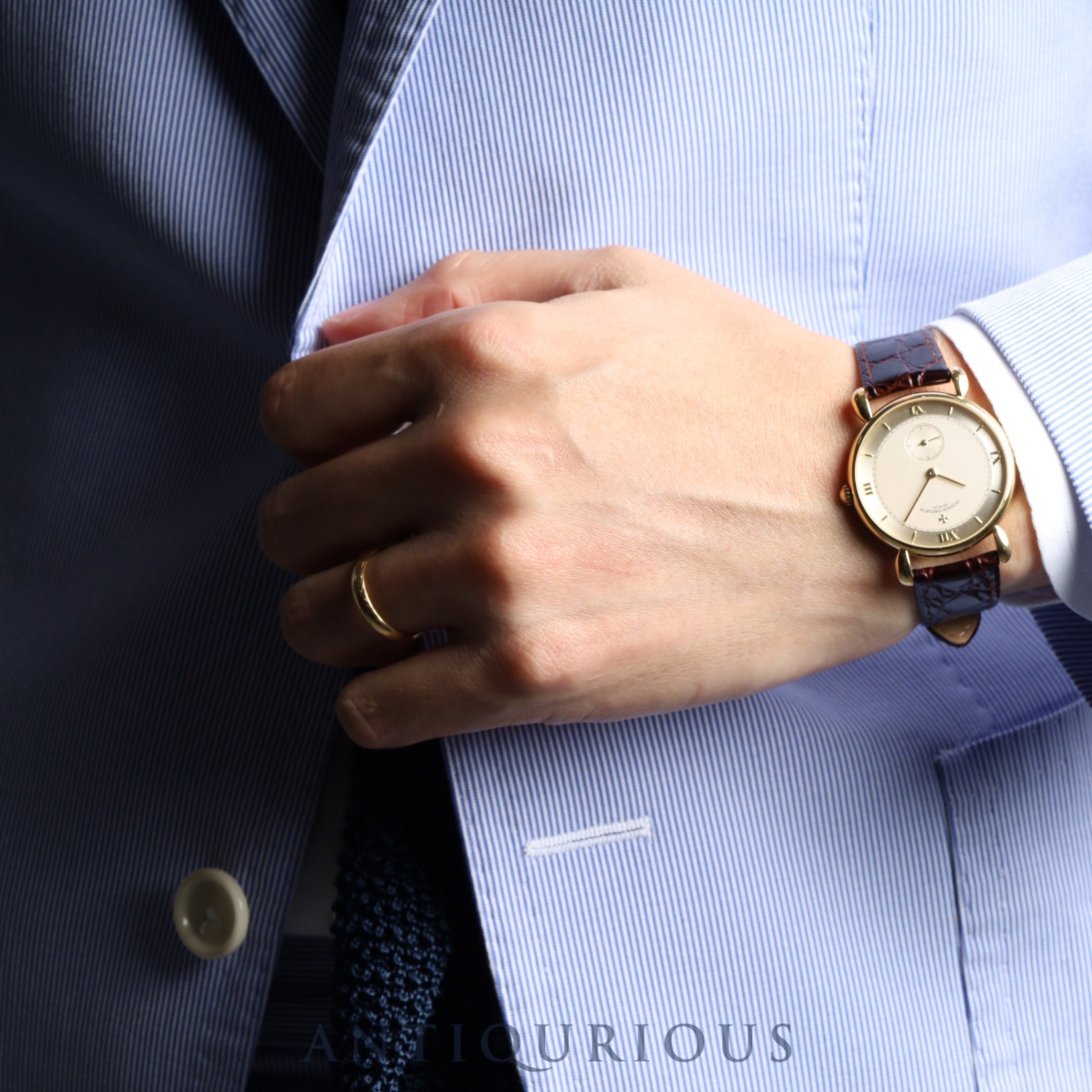 ヴァシュロン・コンスタンタン ヒストリカル ルネサンス 92084/000J-4 手巻き Cal.1014/1 750 革 純正尾錠(750)ゴールド文字盤 純正替えベルト オーバーホール済み