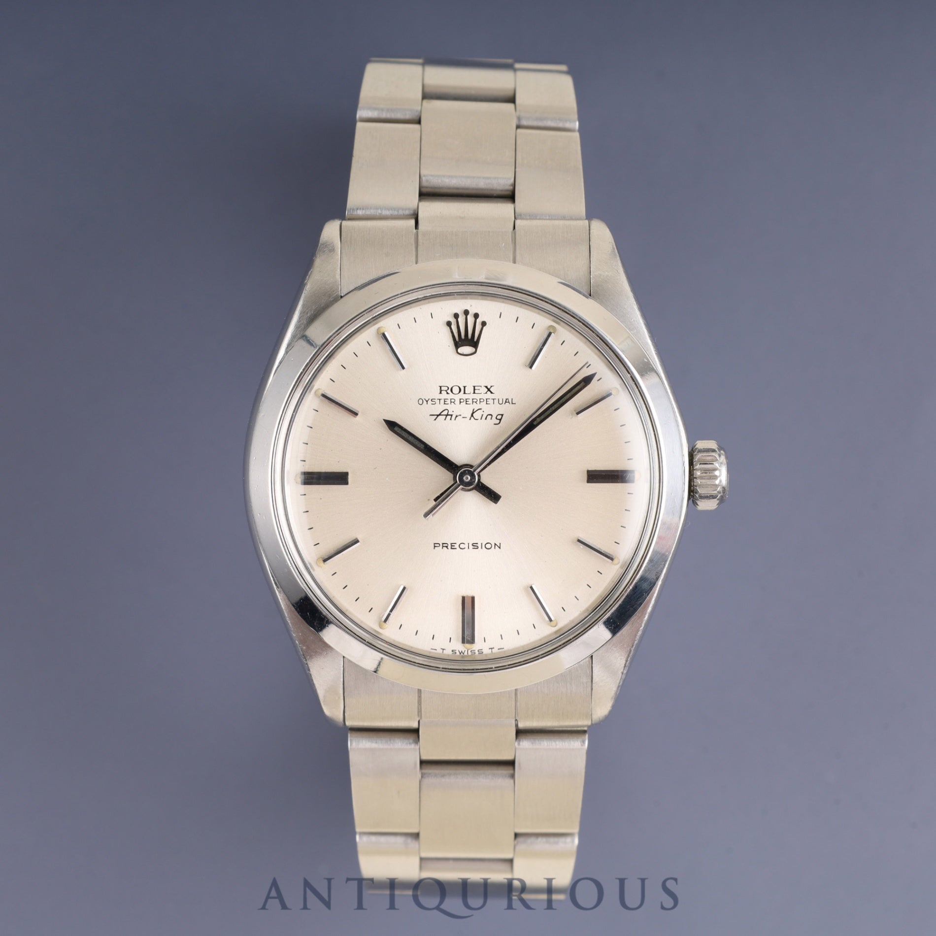 Rolex Air-King 5500 Automatic Cal.1520 Stainless Steel Silver Dial 34mm No.3 (1972) Overhauled