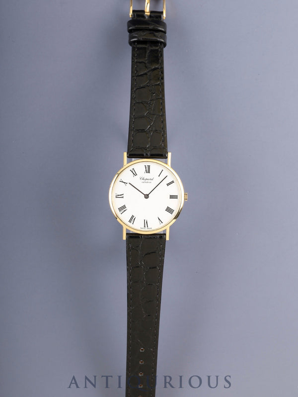 ショパール クラシック 1061 手巻き Cal.839 750YG 革 純正ピンバックル(GP) ホワイト文字盤(裏彫り有り)オーバーホール済み