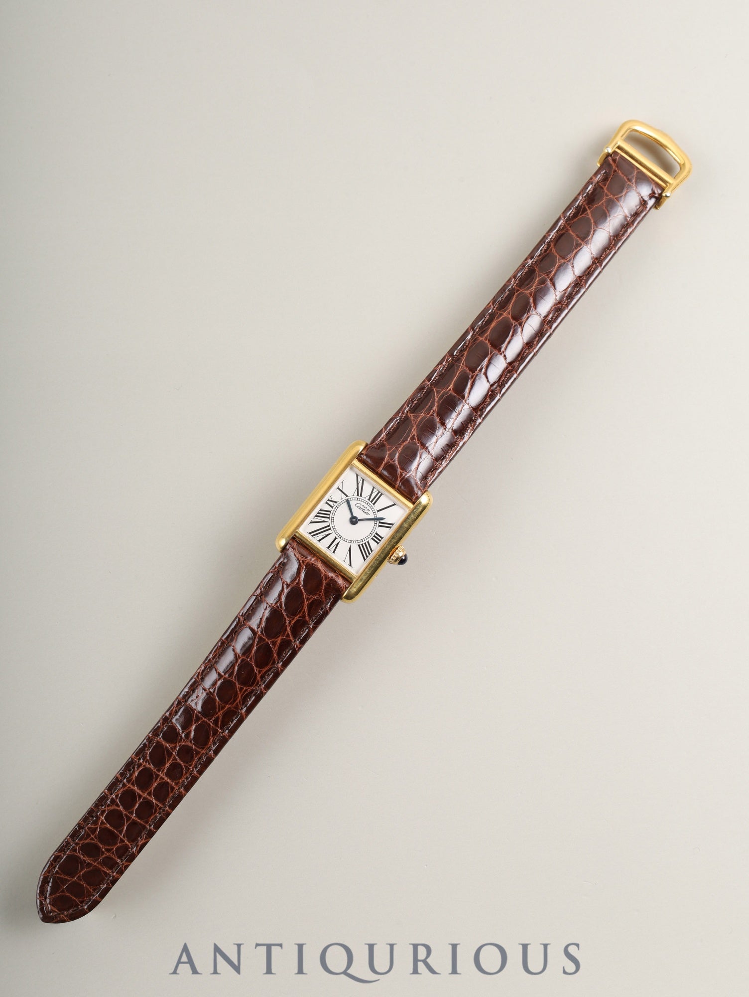 カルティエ マストタンク SM W1005554 / 5057001 クォーツ Cal.057 SV925 革 純正Dバックル(GP)オパラン文字盤(SWISS表記) 箱 冊子 保証書(1994年) オーバーホール済み 新品仕上げ済み