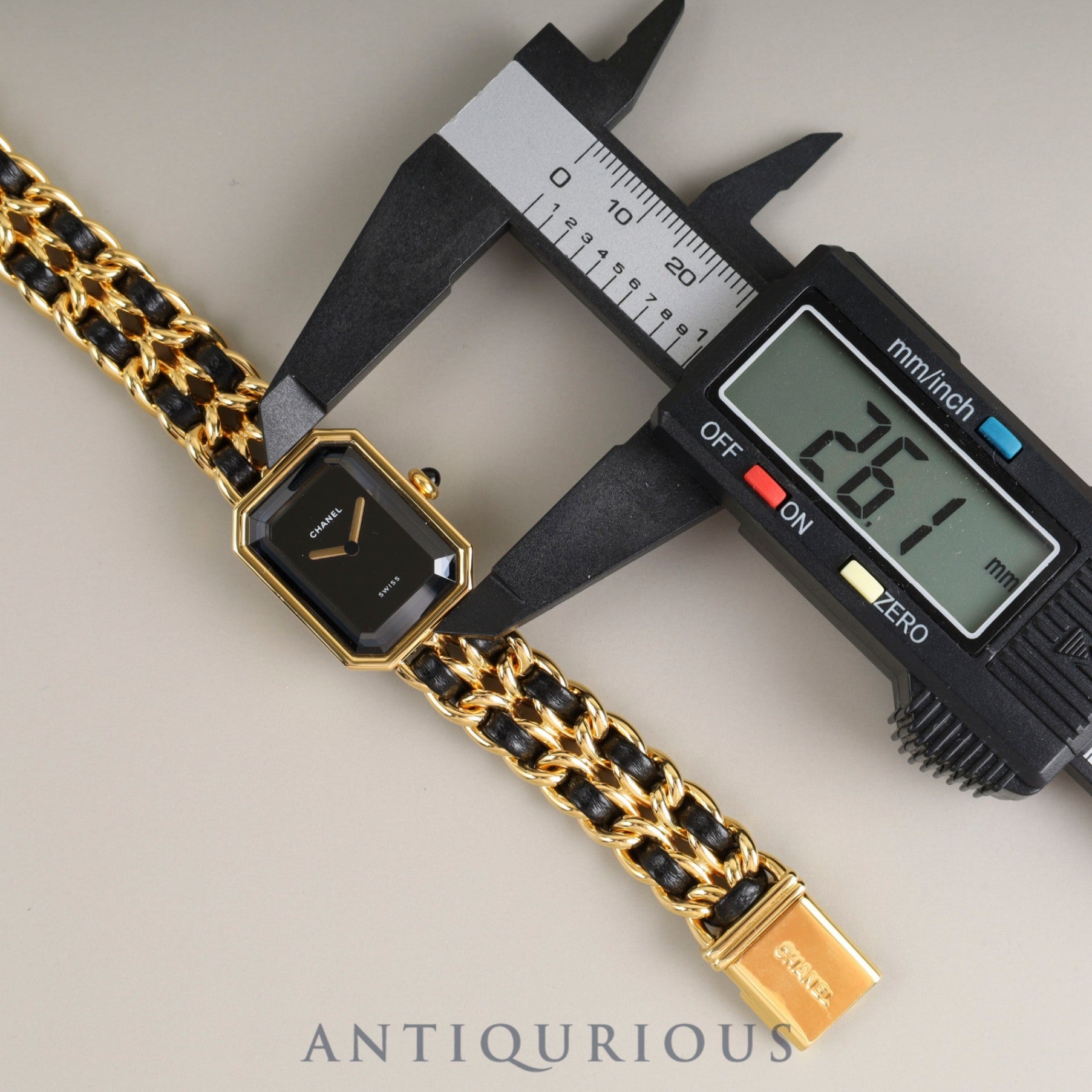 Chanel Premiere S H0001 Quartz Cal.976.001 GP GP/Leather Black Dial Overhauled