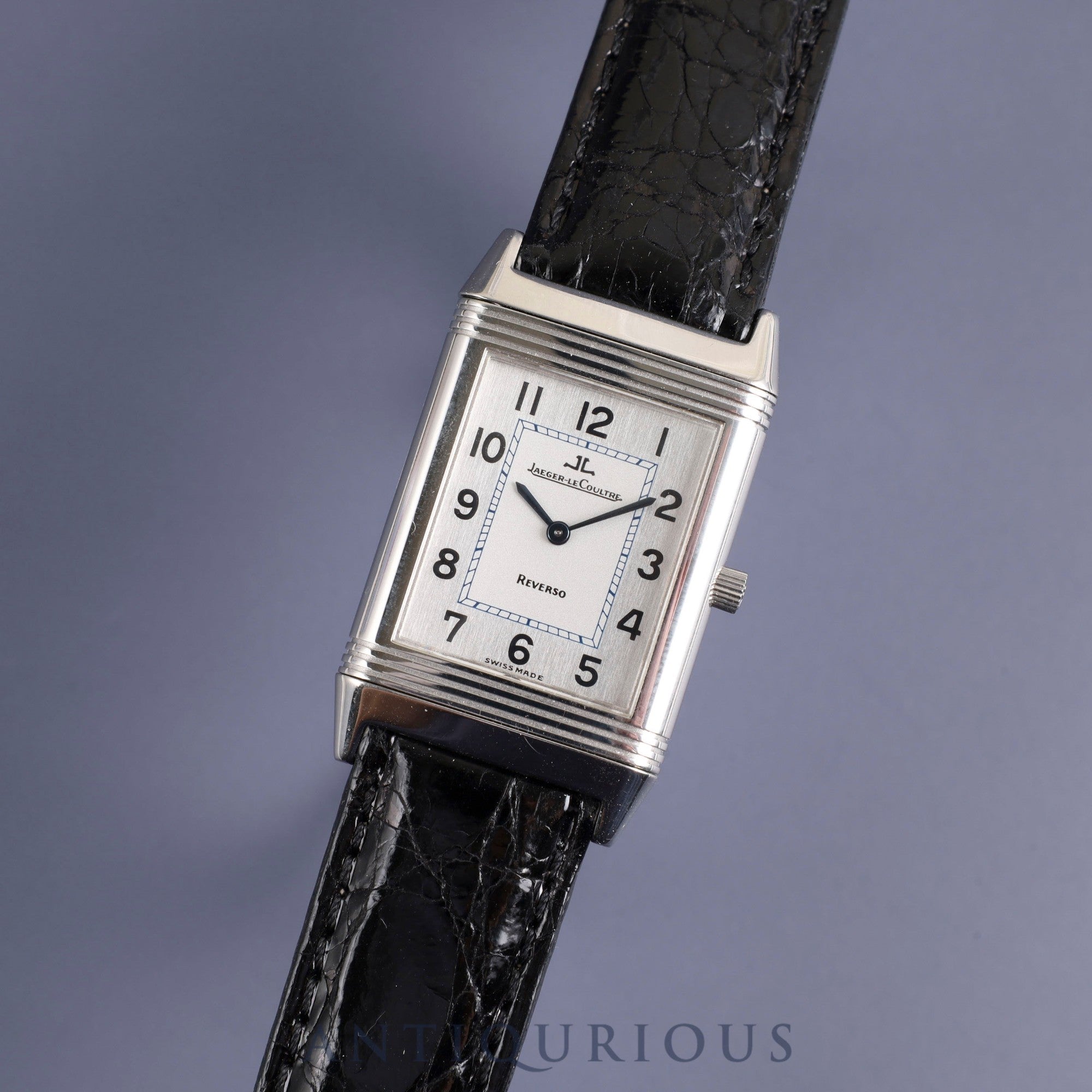 ジャガー・ルクルト レベルソ クラシック 250.8.86 手巻き Cal.846/1 SS 革 純正尾錠(SS)シルバーアラビア文字盤 ケース 保証書(1996年) 冊子 オーバーホール済み ※ケース裏彫りあり