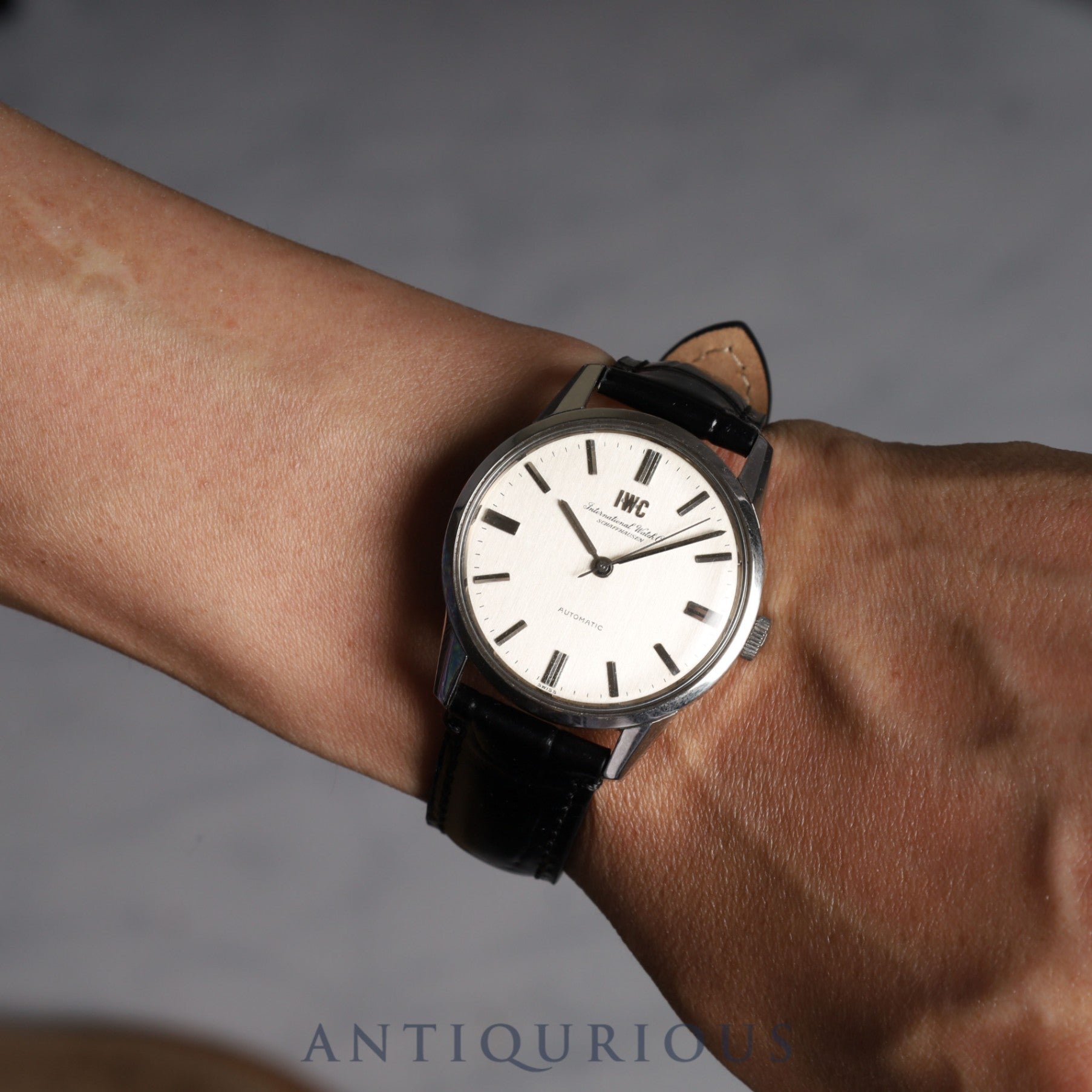 IWC Old Inter Automatic Cal.854 SS Leather Silver Dial Box Warranty (1972) IWC