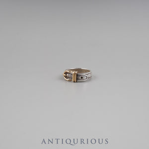 Hermès ring, Santur, combination SV925/750, approximately size 12