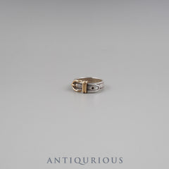 Hermès ring, Santur, combination SV925/750, approximately size 12