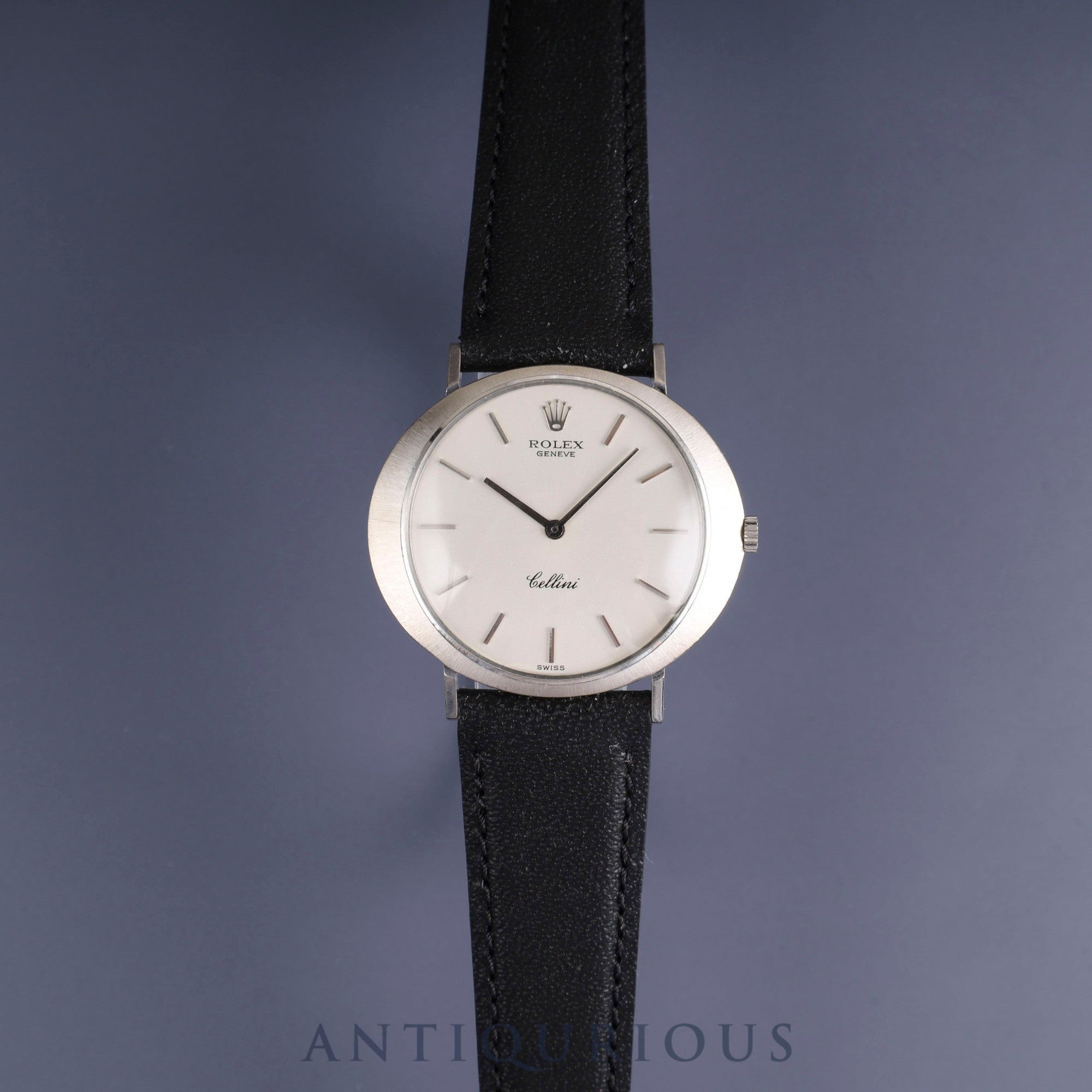 Rolex Cellini 3756 Manual winding Cal.1600 750 Leather Genuine buckle (GP) Silver dial 18th series (1965) Overhauled