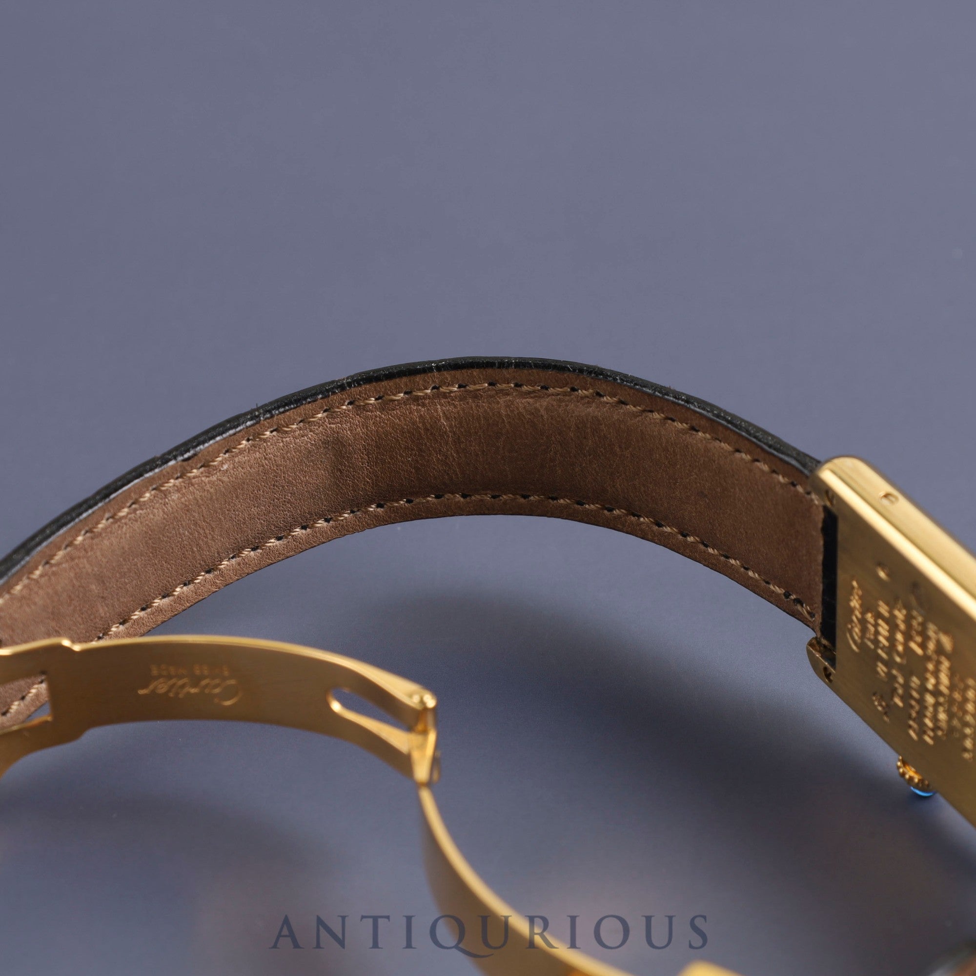 カルティエ マストタンク SM 5057001 クォーツ Cal.057 SV925 純正革ベルト 純正Dバックル ブラック飛びローマン文字盤 保証書(1993年 ) オーバーホール済み