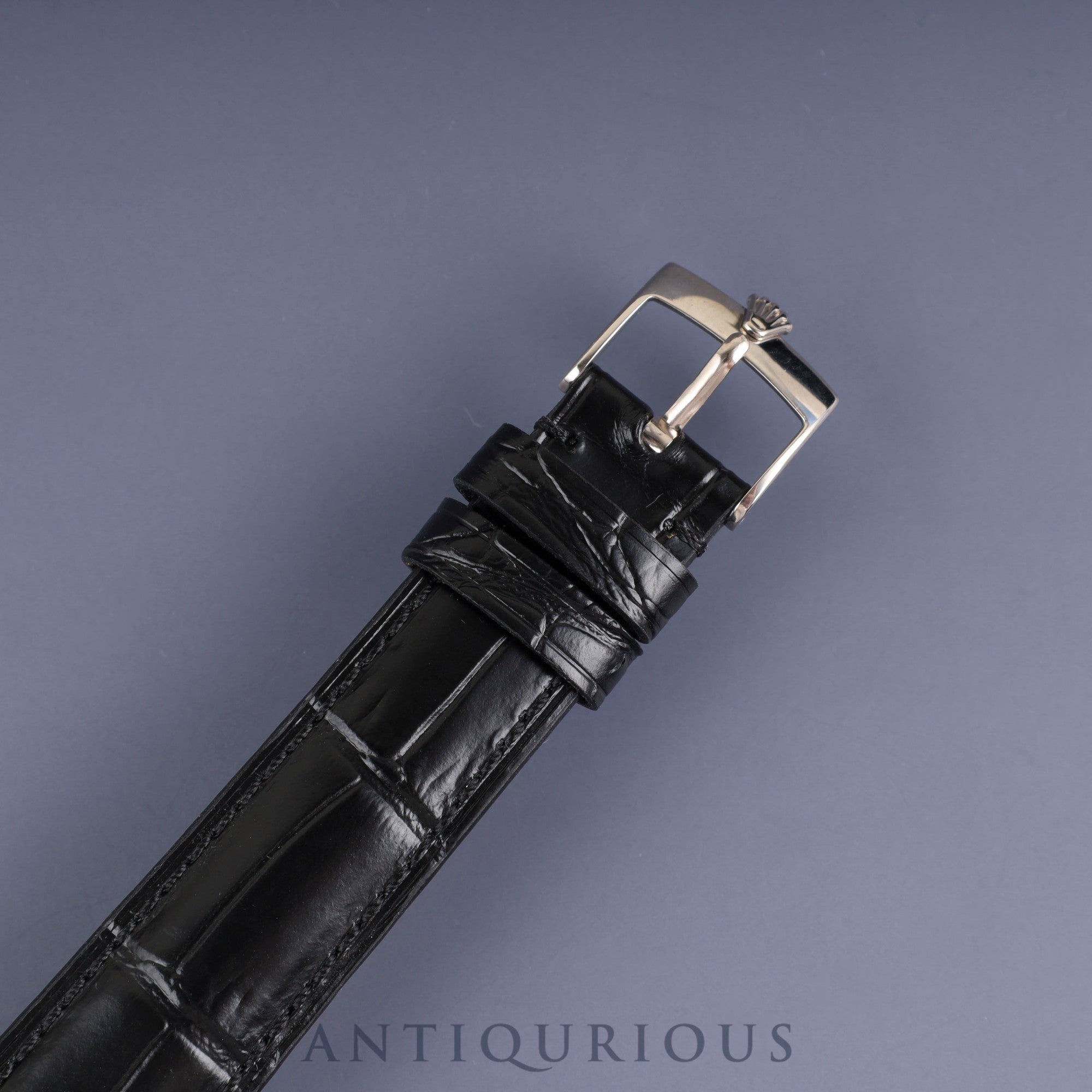 ロレックス チェリーニ 5116/9 手巻き Cal.1602 750 革 純正尾錠(750) グレーローマン文字盤 箱 保証書(2011年) オーバーホール済み