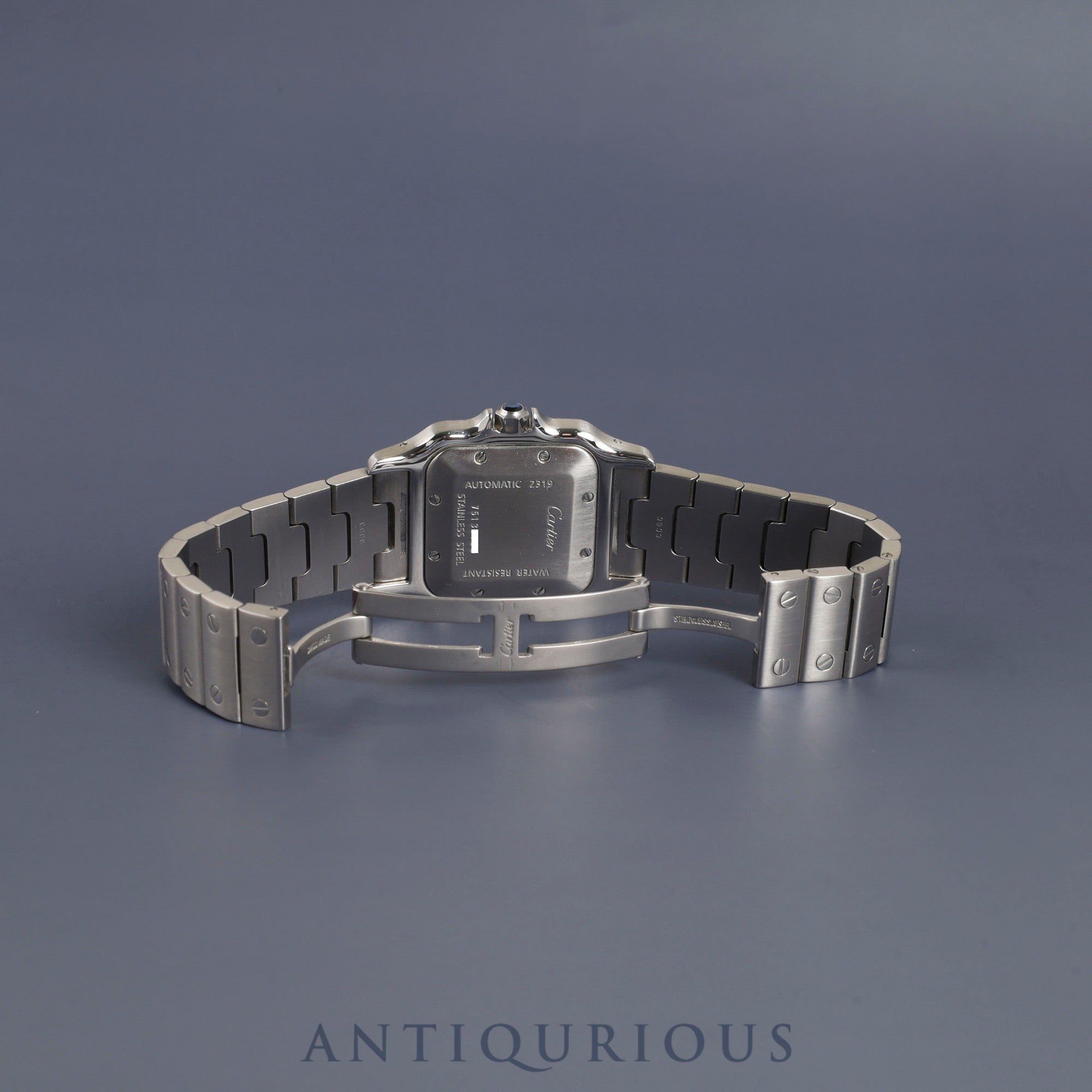 カルティエ サントス ガルベ LM W20055D6 / 2319 自動巻き SS SS シルバーギョーシェ文字盤 カルティエブティックにてコンプリートサービス(フルメンテナンス)済み