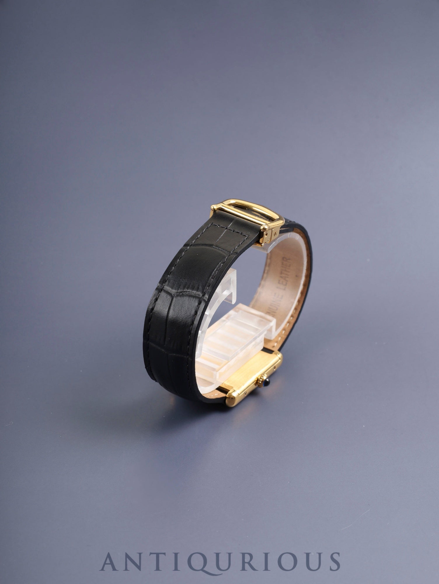 Cartier Must Tank LM Hand-wound Cal.78-1 SV925 Leather Genuine Deployant Buckle (GP) Ivory Roman Dial (SWISS marking) Overhauled and Newly Finished