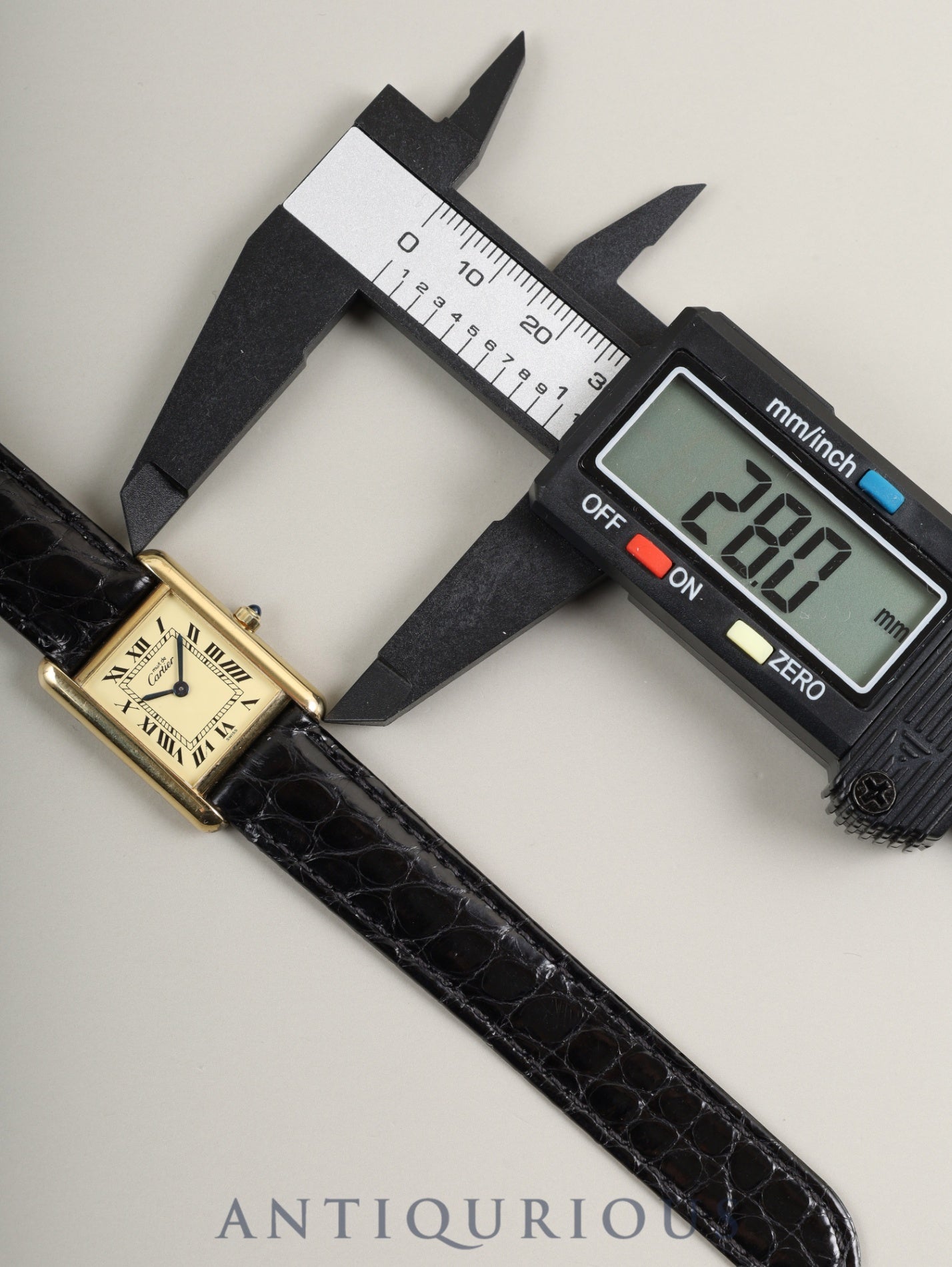 カルティエ マストタンク SM 366001 クォーツ Cal.66 SV925 革 純正Dバックル(GP) アイボリーローマン文字盤 オーバーホール済み