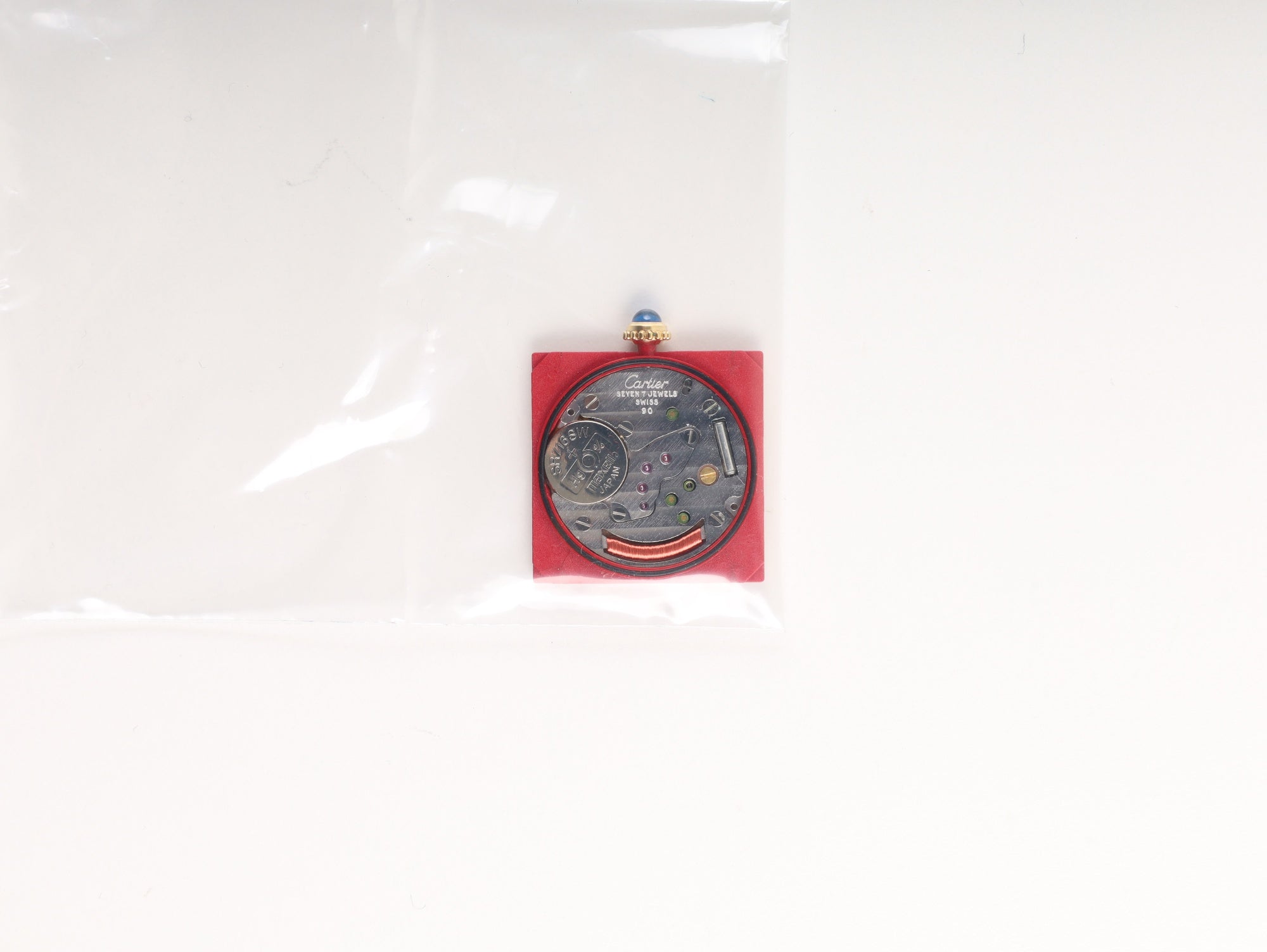 Cartier Must Tank LM 590005 Quartz Caliber 90 SV925 Leather Strap with Genuine D-buckle (GP) Gray Roman Dial with Center Drop, Overhauled and Finished to Look Like New