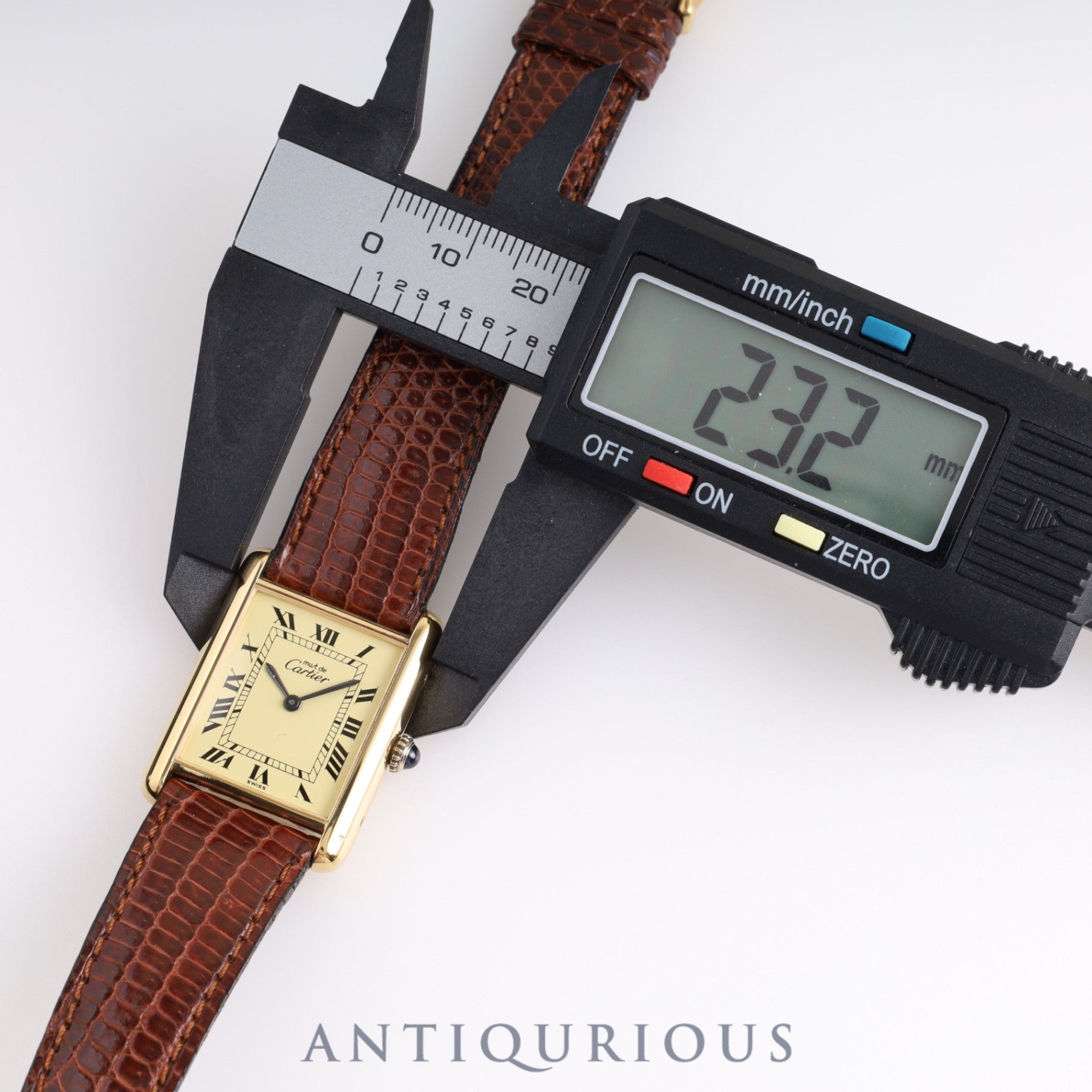 Cartier Must Tank LM Manual Winding SV925 Genuine Buckle (GP) Genuine Belt Ivory Roman Dial