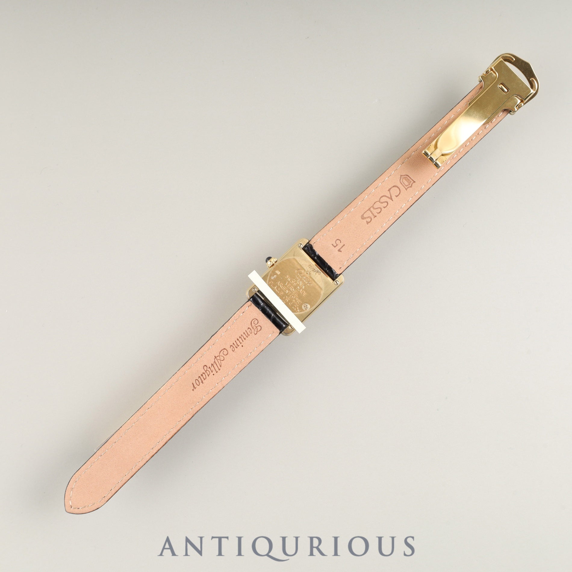 カルティエ マストタンク SM 1613 クォーツ Cal.057 SV925 革 純正Dバックル(GP) オパラン文字盤 箱 冊子 保証書 オーバーホール済み