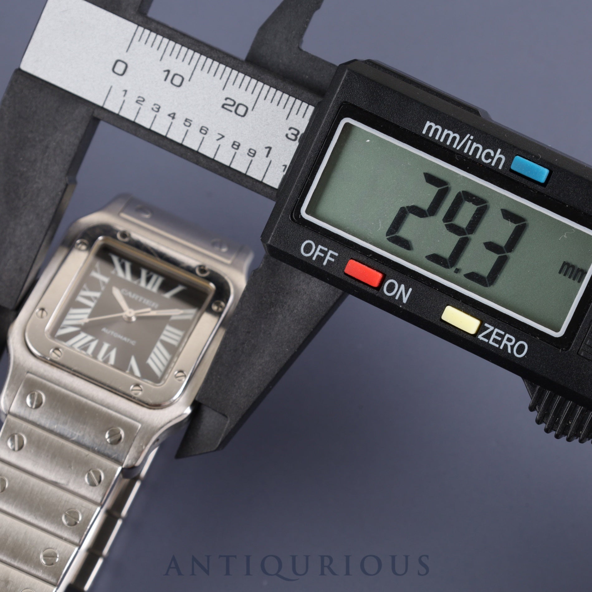 Cartier Santos Galbee LM 2319 Automatic Cal.381A SS SS Gray Roman Dial Overhauled