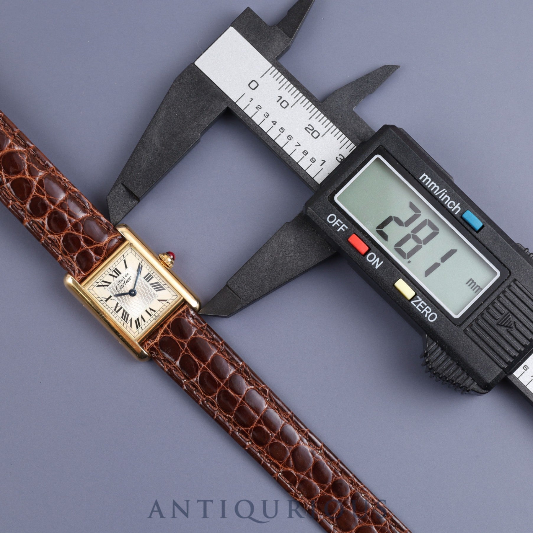 カルティエ マストタンク SM 150周年記念モデル W1010195 クォーツ Cal.057 SV925 革 純正尾錠 Dバックル(GP) ホワイトローマン文字盤 1997年 箱 保証書 オーバーホール済み