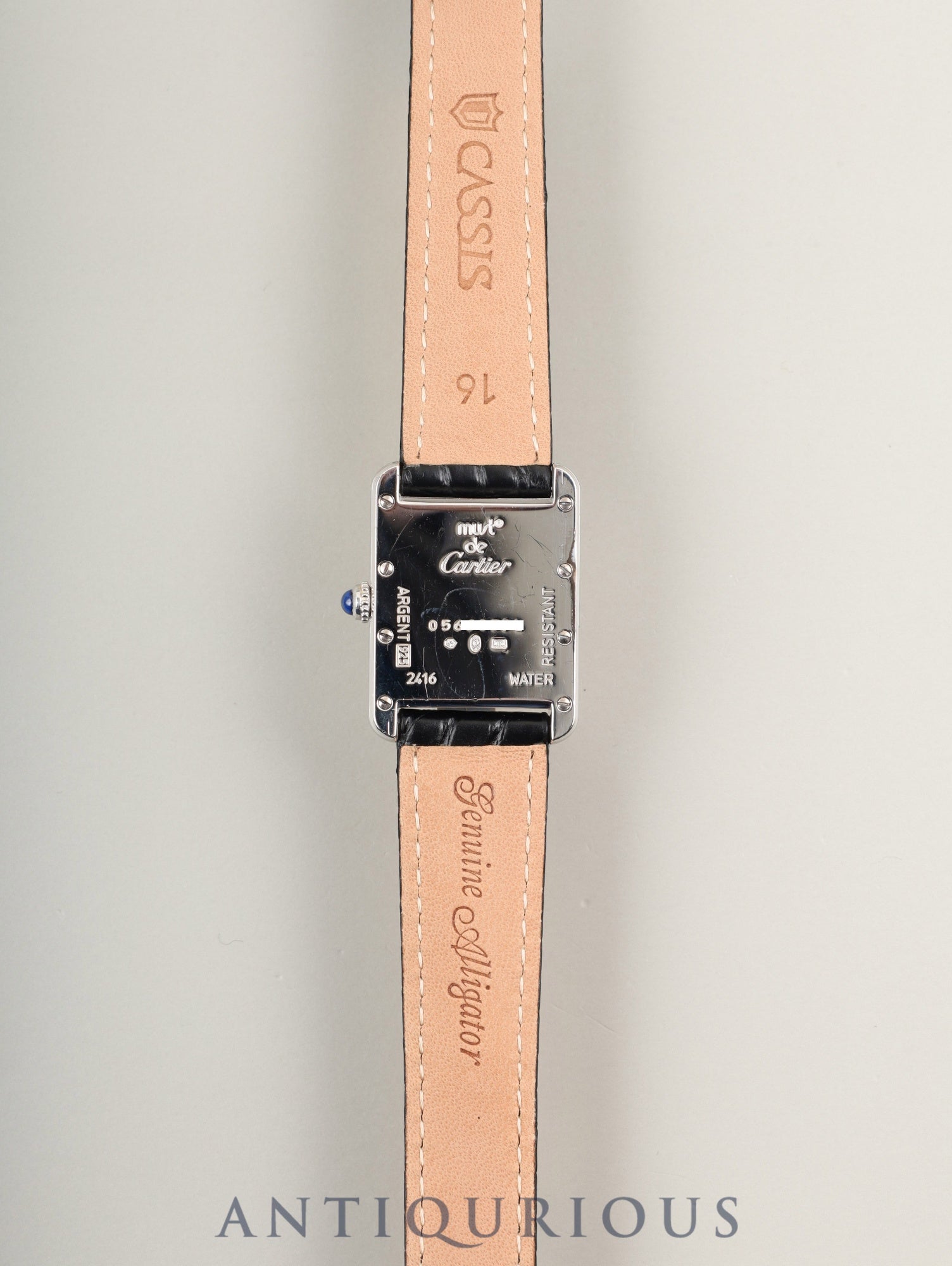 カルティエ マストタンク MM W1016130 / 2416 クォーツ Cal.057 SV925 革 純正Dバックル(SS) ピンクローマン(クリスマス限定)文字盤 オーバーホール済み