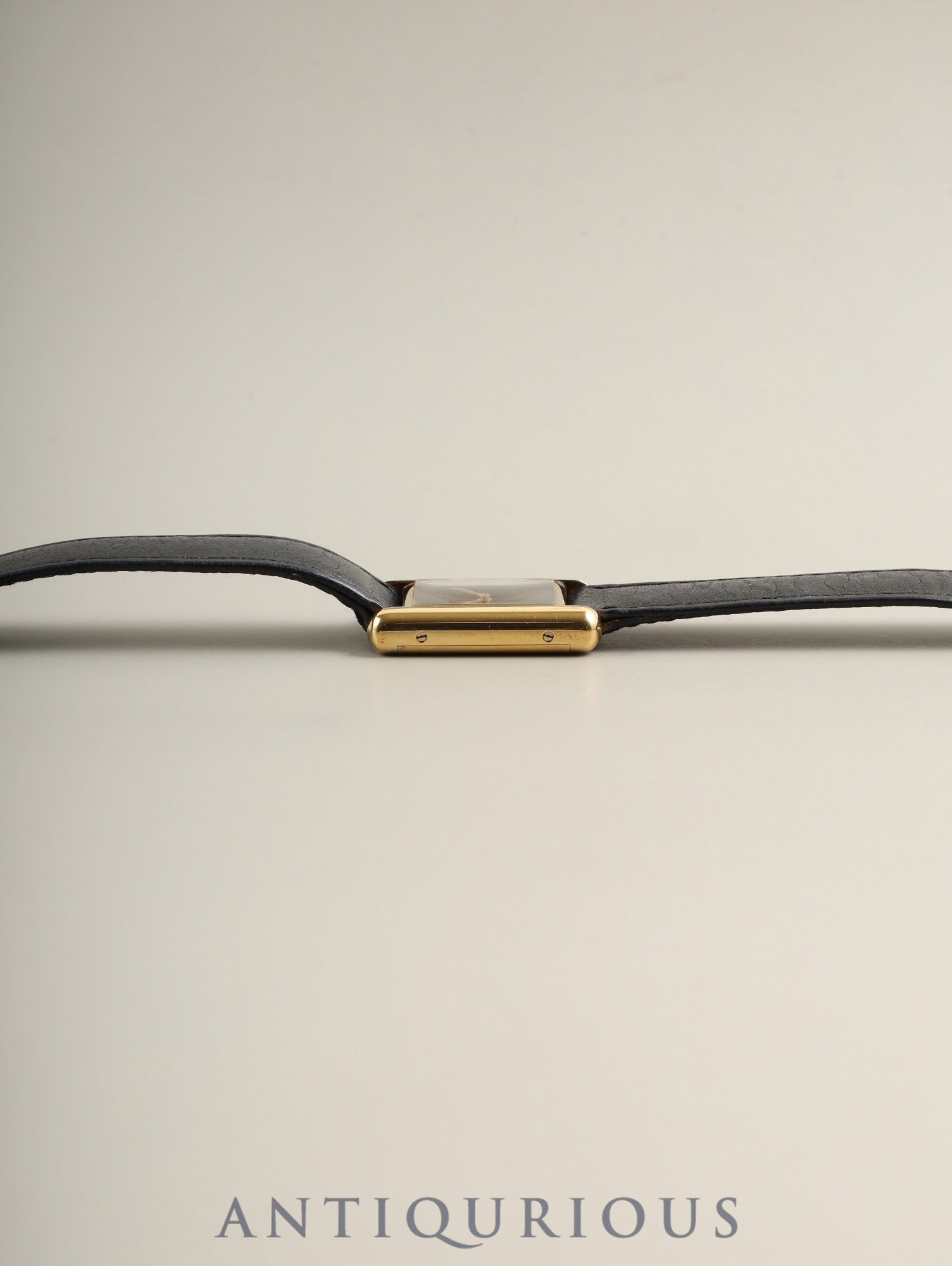カルティエ マストタンク SM 手巻き Cal.78-1 SV925 純正革ベルト 純正ピンバックル(GP)オニキス文字盤(SWISS表記) 保証書(1982年) オーバーホール済み