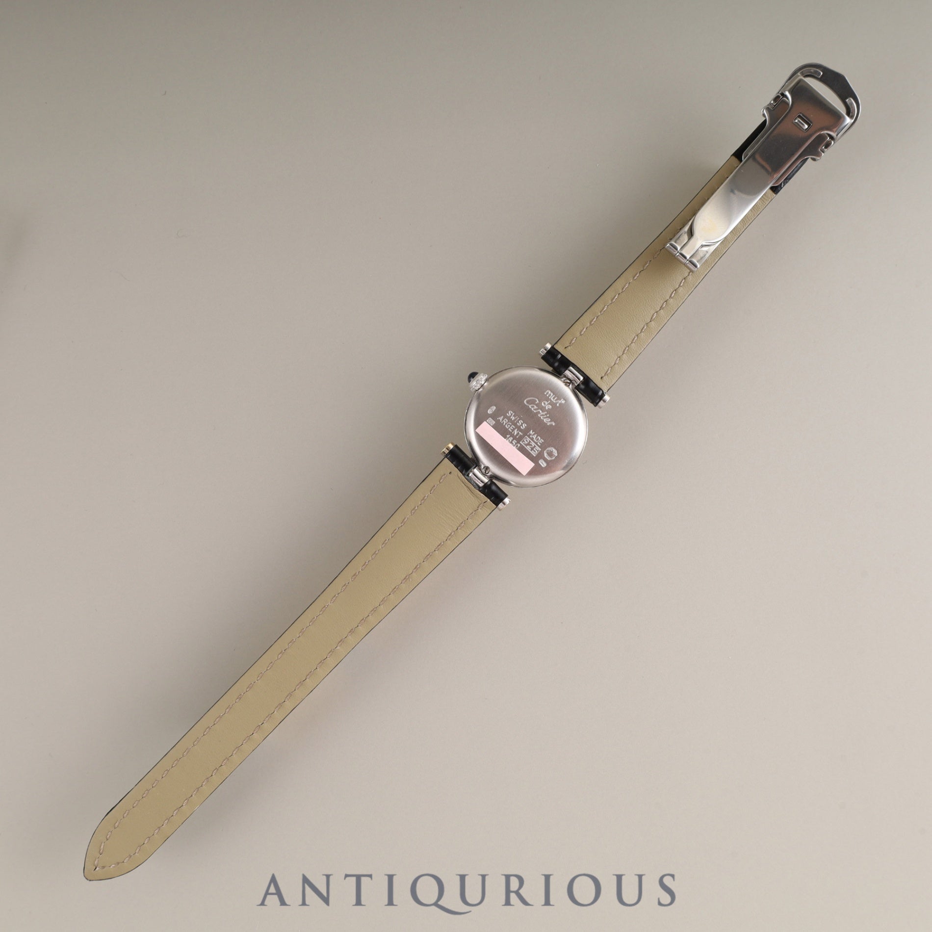 Cartier Must Vendome VLC SM W1007165 / 1850 Quartz Cal.90 SV925 Leather Genuine D-buckle (SS) Opalan dial Overhauled