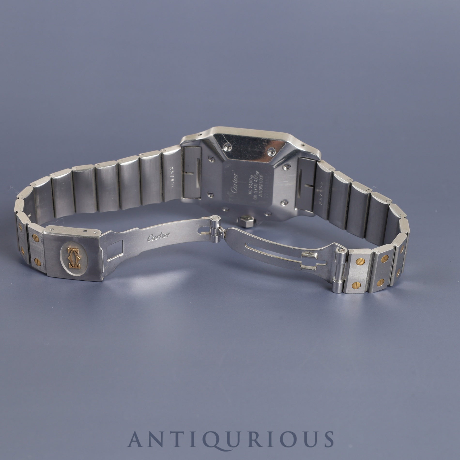 Cartier Santos Galbee LM 81036288 / 2961 Automatic SS / YG White Roman Dial Completely serviced at a Cartier boutique