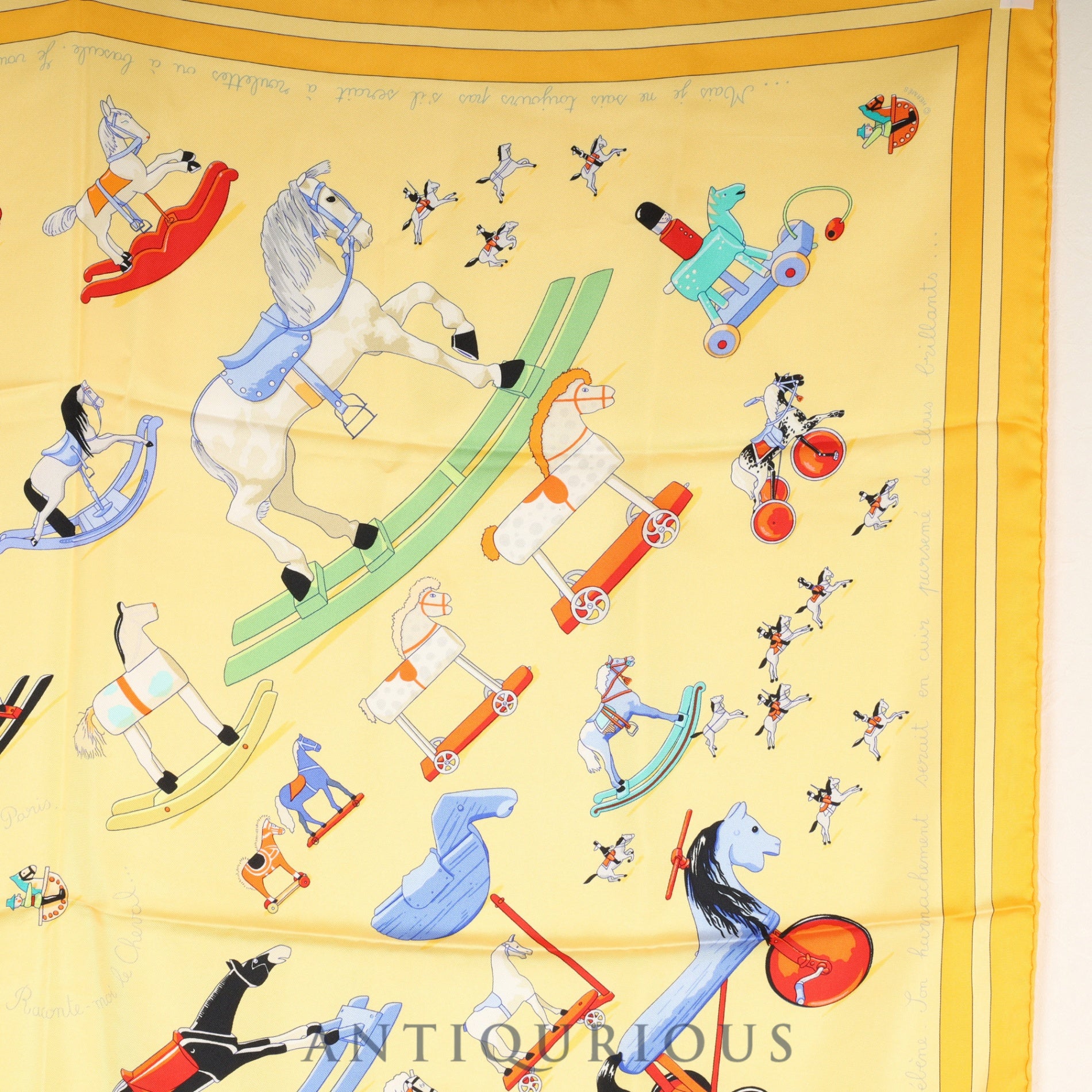 エルメス スカーフ カレ90 お馬の話をして SILK100%