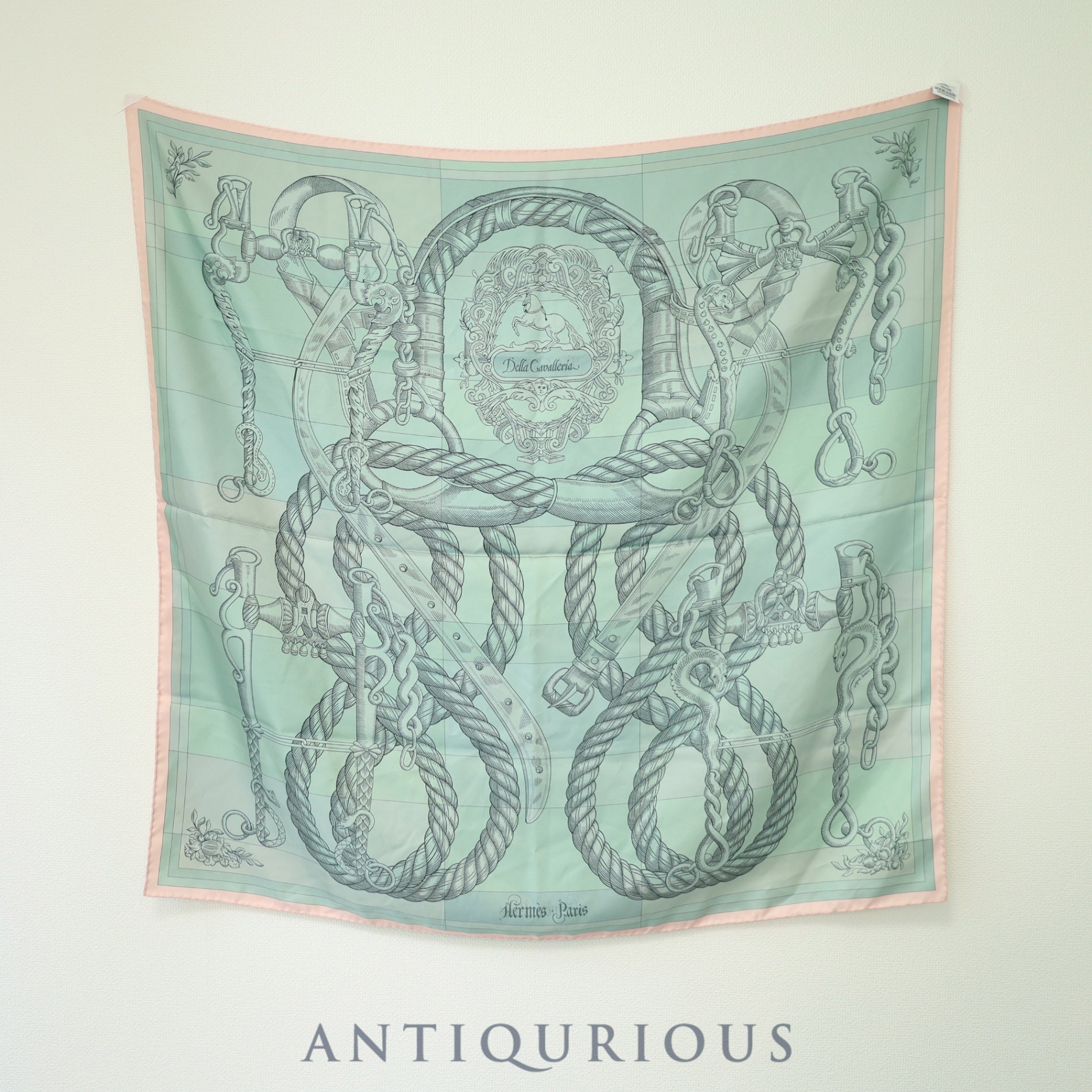 エルメス スカーフ カレ90 デッラ カヴァッレリア SILK100%