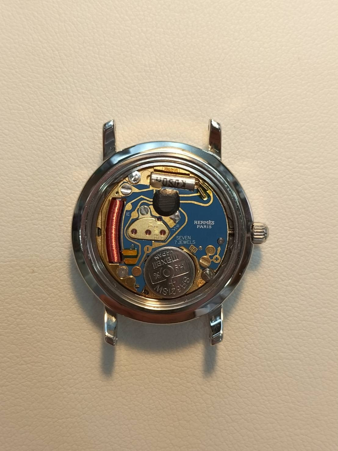 エルメス クリッパー CL4.210 クォーツ SS SS ブルーアラビア文字盤 箱 保証書(2002年)オーバーホール済み