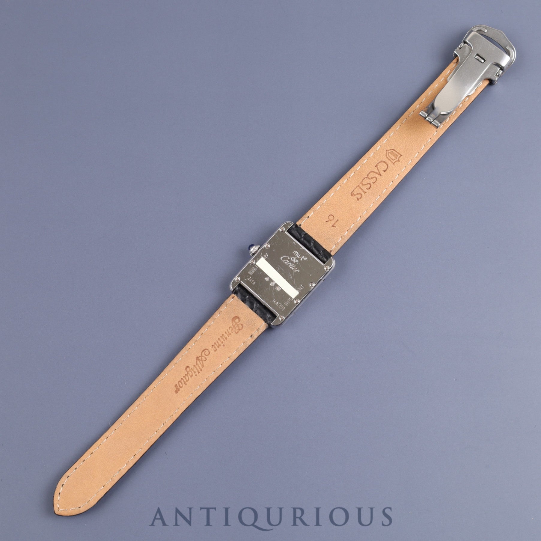 カルティエ マストタンク MM W1014054 / 2416 クォーツ Cal.057 SV925 革 純正Dバックル(SS) 飛びローマン文字盤 オーバーホール済み