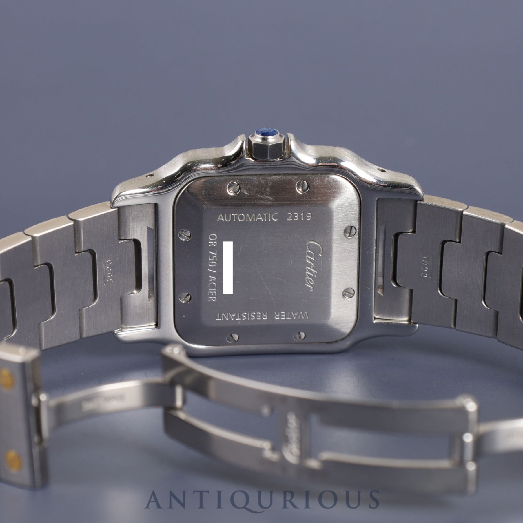 Cartier Santos Galbee LM W20058C4 / 2319 Automatic Cal.- SS / YG Guilloche Dial Overhauled